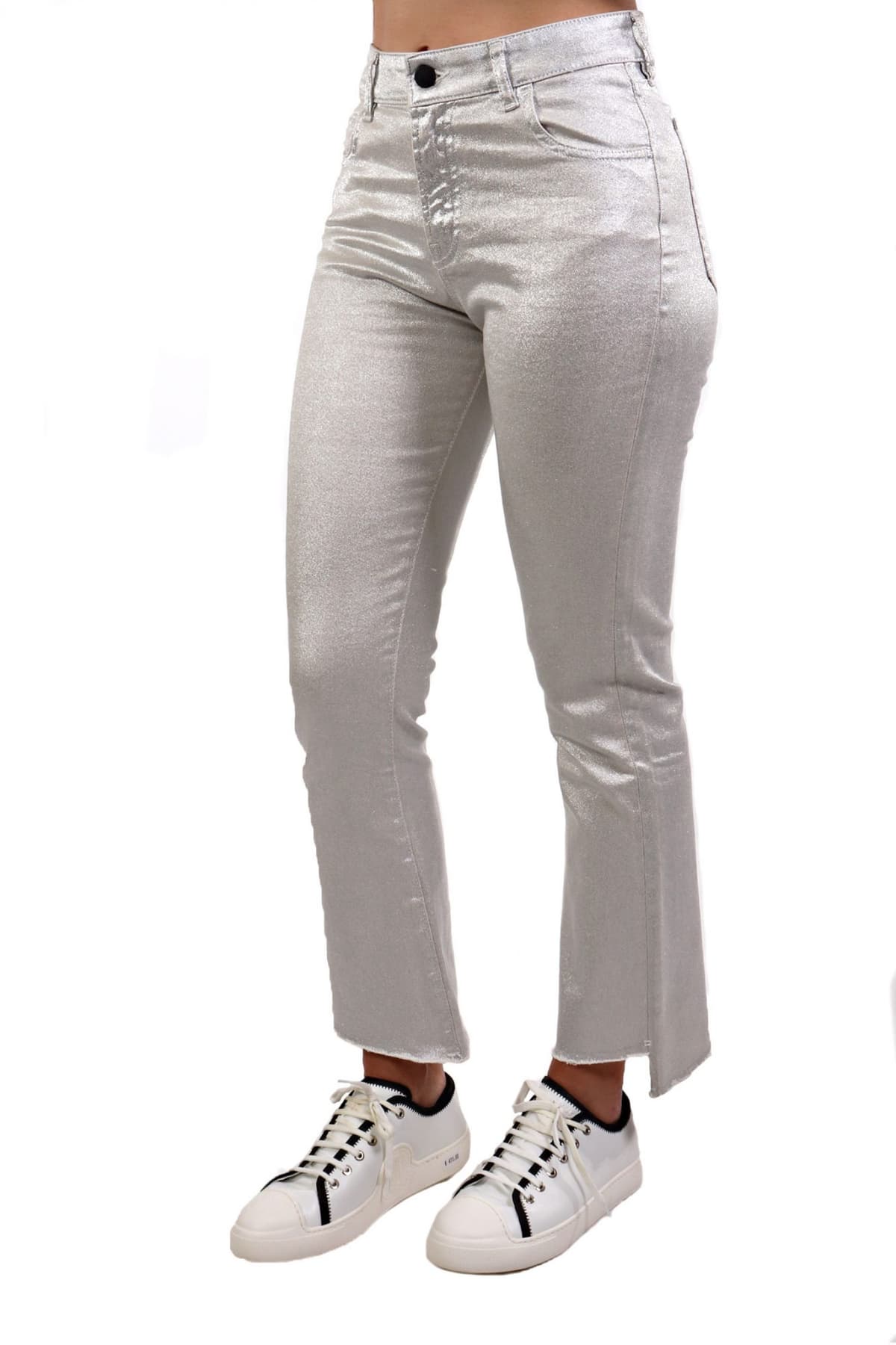 LIVIANA CONTI ΠΑΝΤΕΛΟΝΙ JEANS FLARE ΑΣΤΡΑΓΑΛΟ GLITTER ΑΣΗΜΙ