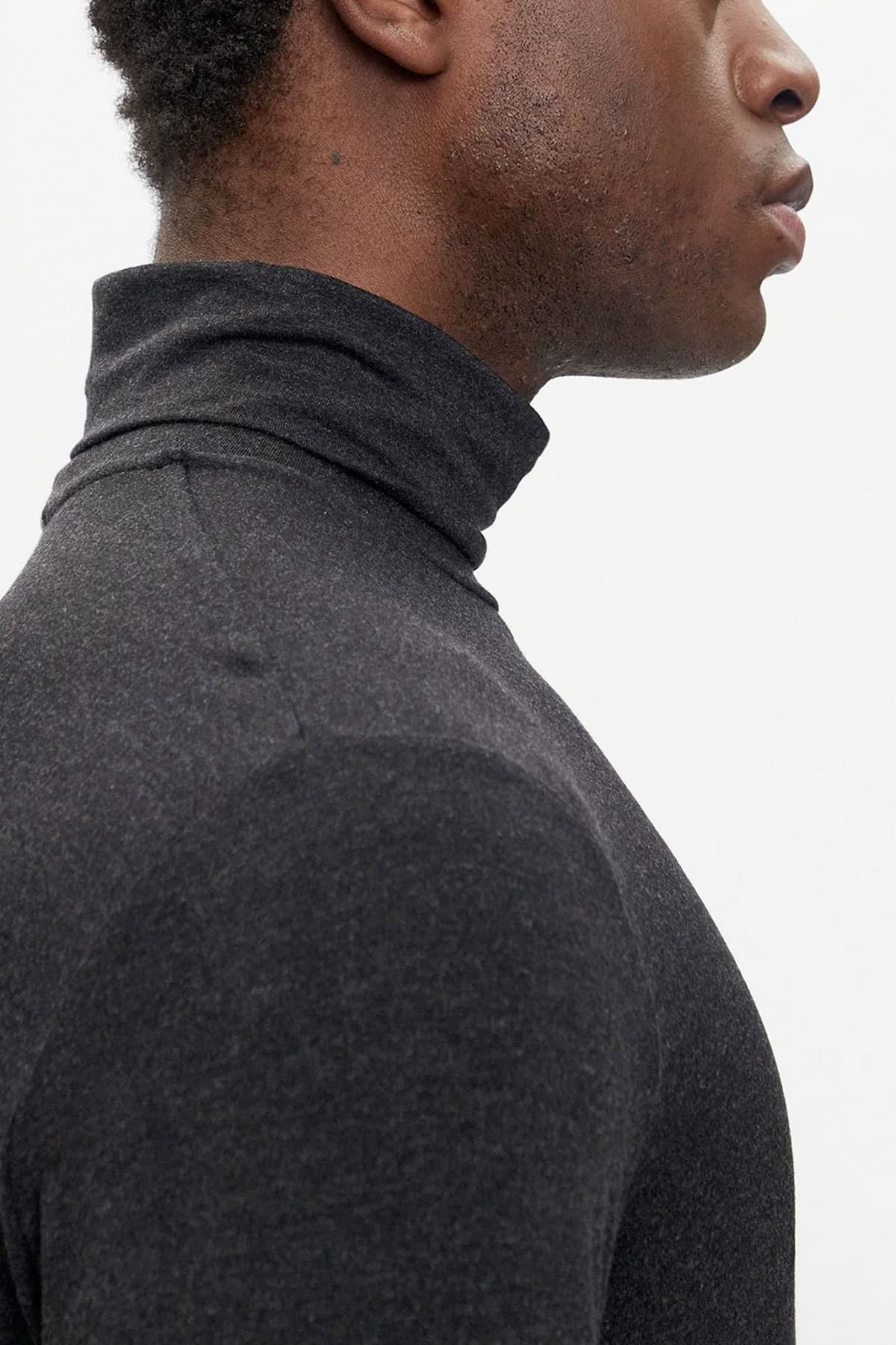 EMPORIO ARMANI T-SHIRT TURTLENECK LOGO ΑΝΘΡΑΚΙ