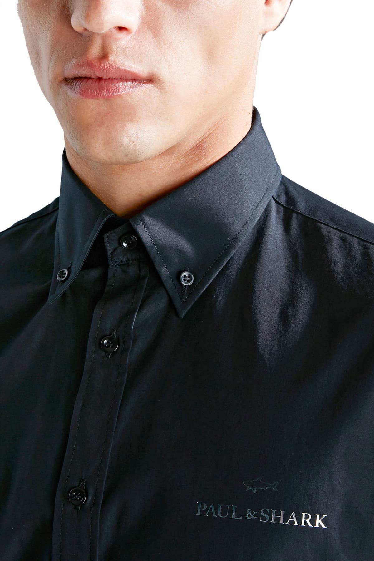 PAUL&SHARK ΠΟΥΚΑΜΙΣΟ BUTTON DOWN LOGO ΜΑΥΡΟ