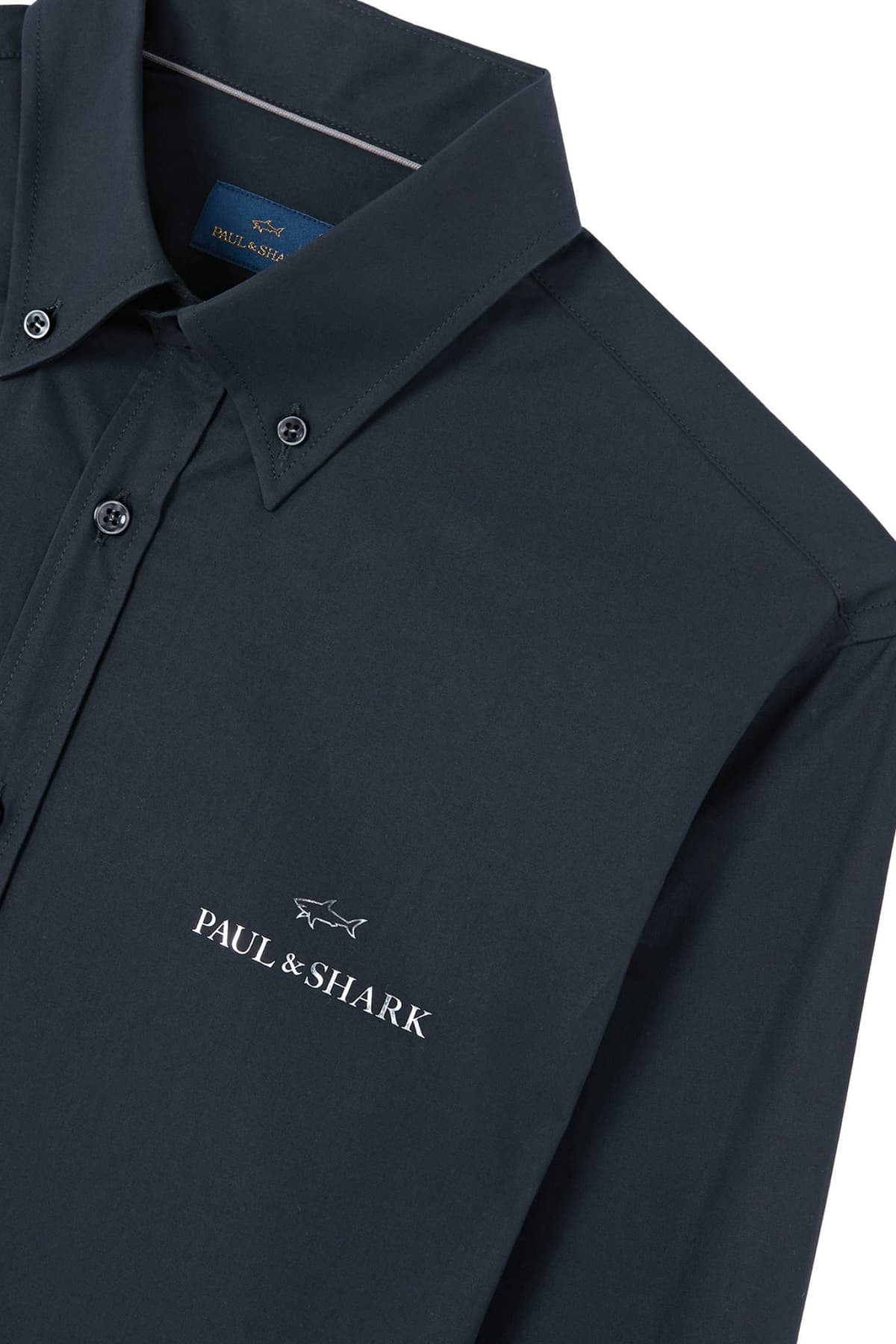 PAUL&SHARK ΠΟΥΚΑΜΙΣΟ BUTTON DOWN LOGO ΜΑΥΡΟ