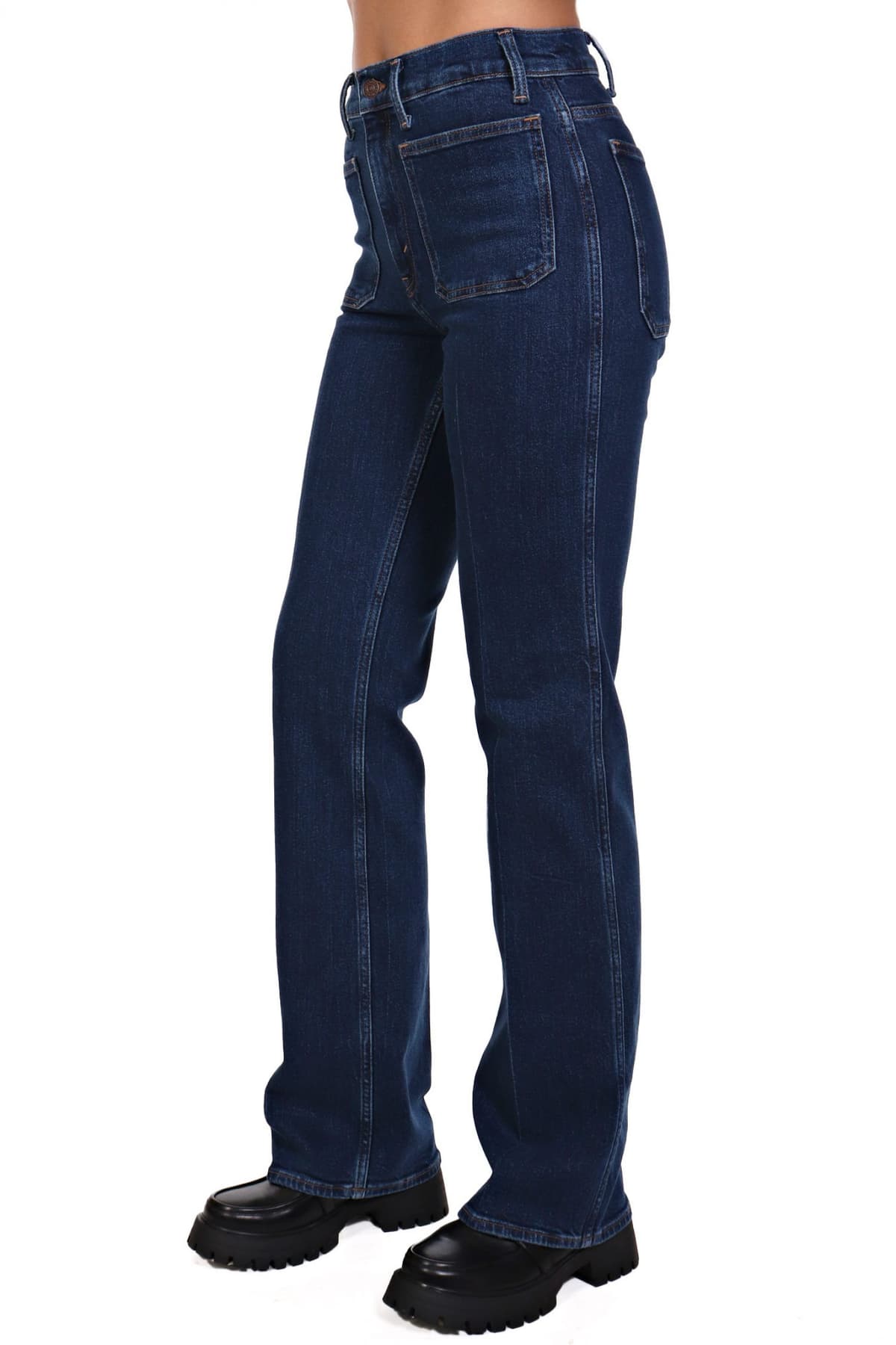 RALPH LAUREN ΠΑΝΤΕΛΟΝΙ JEANS FLARE ΨΗΛΟΜΕΣΟ ΤΣΕΠΕΣ ΜΠΡΟΣΤΑ ΣΚΟΥΡΟ ΜΠΛΕ