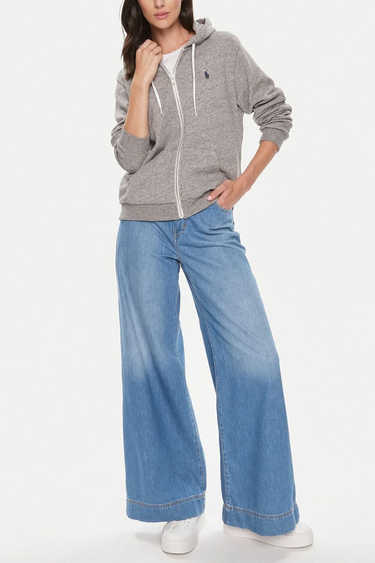 RALPH LAUREN POLO ΖΑΚΕΤΑ ΦΟΥΤΕΡ ΚΟΥΚΟΥΛΑ ΓΚΡΙ