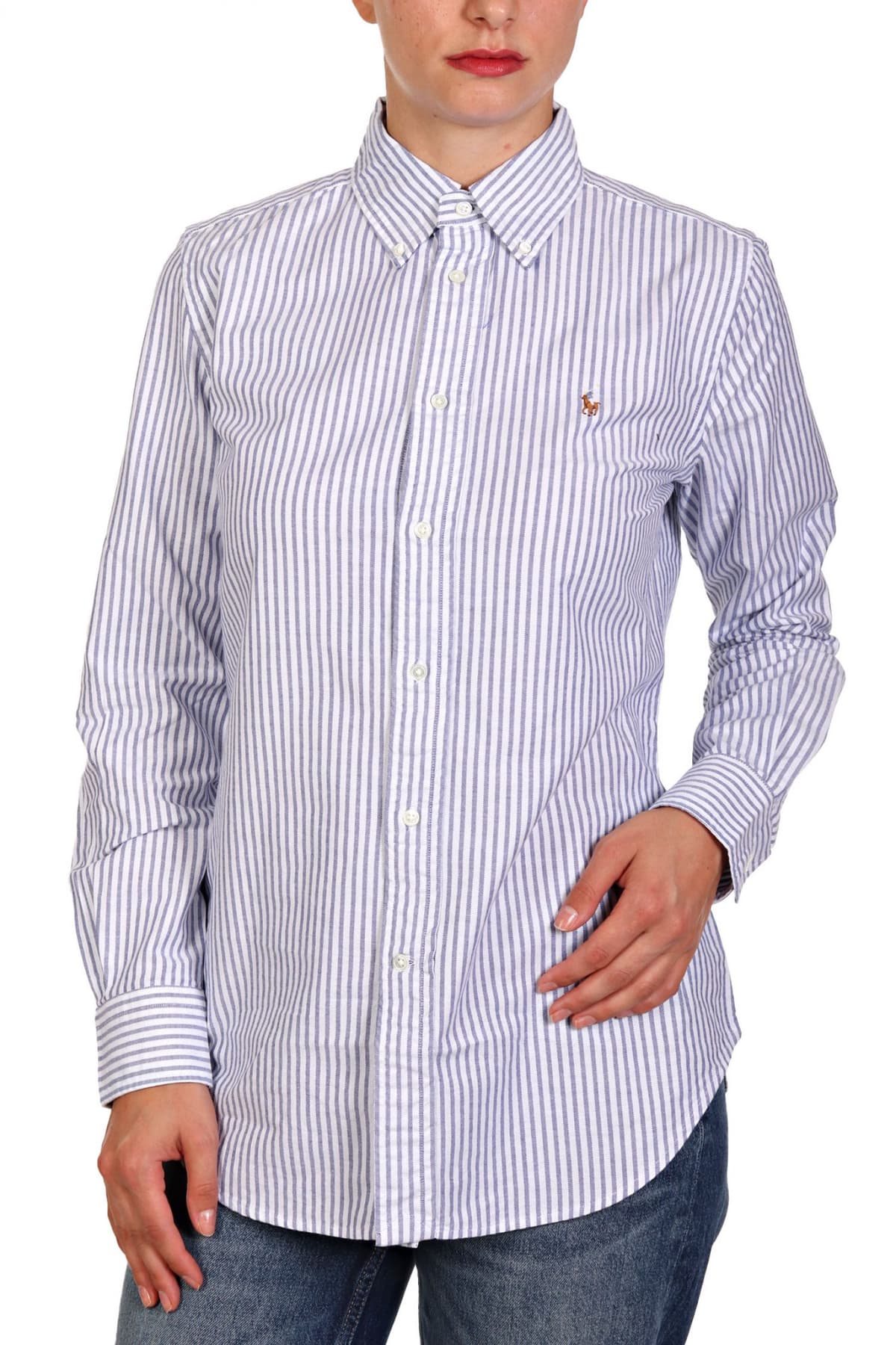 RALPH LAUREN ΠΟΥΚΑΜΙΣΟ CLASSICS ΡΙΓΕ ΜΠΛΕ