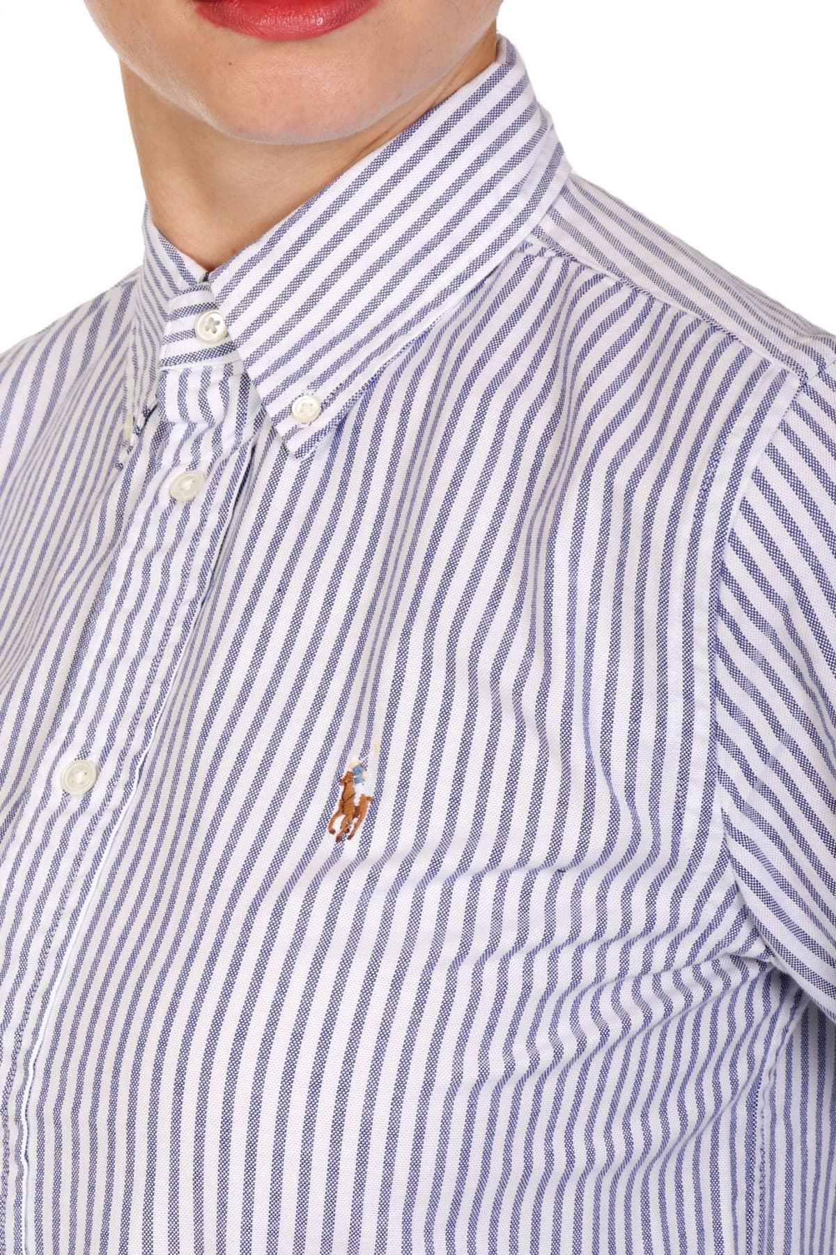 RALPH LAUREN ΠΟΥΚΑΜΙΣΟ CLASSICS ΡΙΓΕ ΜΠΛΕ