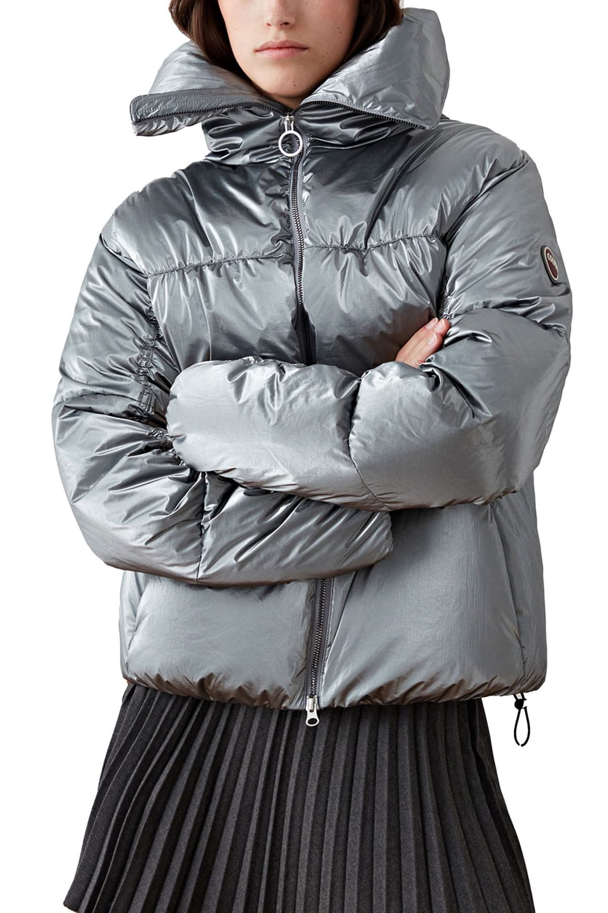 COLMAR ΜΠΟΥΦΑΝ DOWN JACKET ΦΟΥΣΚΩΤΟ ΑΣΗΜΙ ΜΕΤΑΛΛΙΖΕ