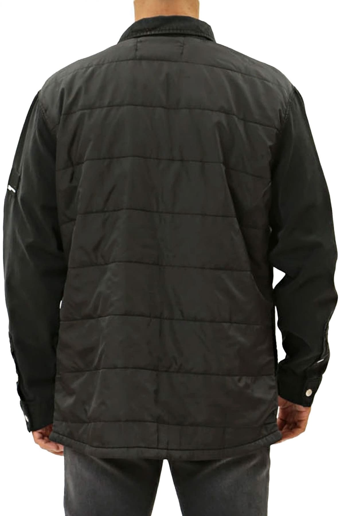 KARL LAGERFELD JEANS ΠΟΥΚΑΜΙΣΟ OVERSHIRT KLJ MIX MATERIAL ΜΑΥΡΟ