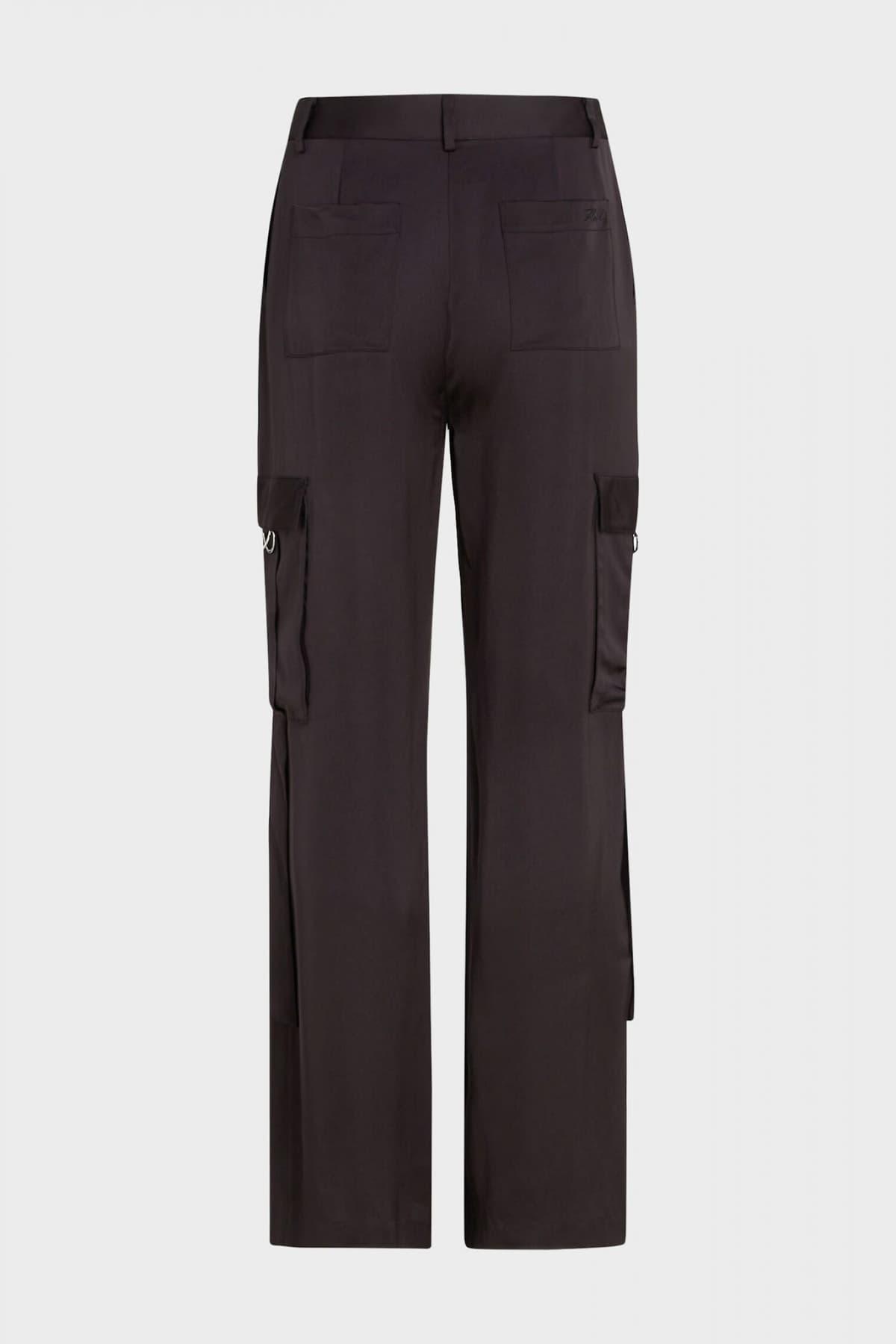 KARL LAGERFELD ΠΑΝΤΕΛΟΝΙ ΣΑΤΕΝ CARGO ΜΑΥΡΟ