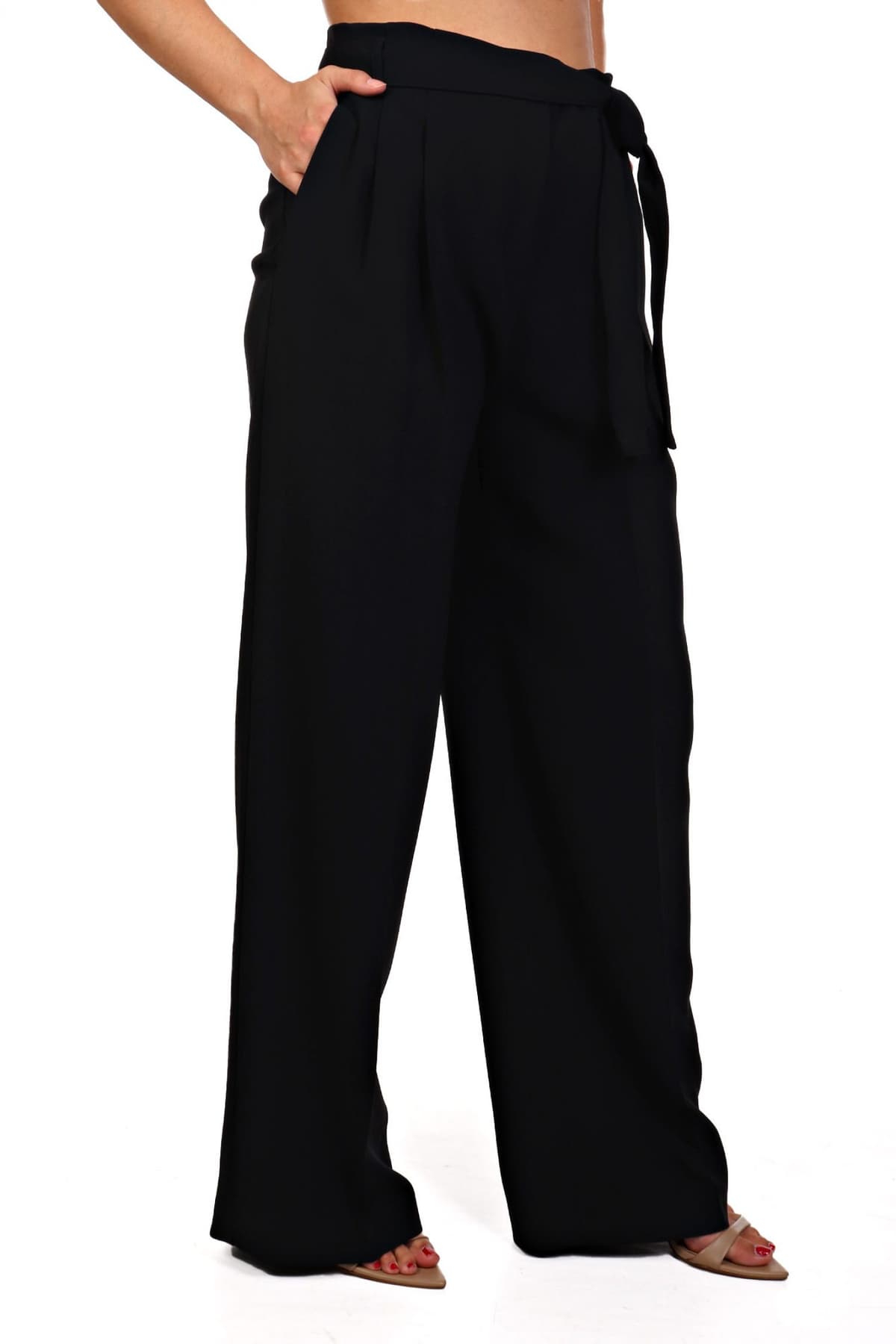 BOSS ΠΑΝΤΕΛΟΝΑ TAPIANA ΙΣΙΑ ΖΩΝΗ ΥΦΑΣΜΑΤΙΝΗ ΜΑΥΡΟ