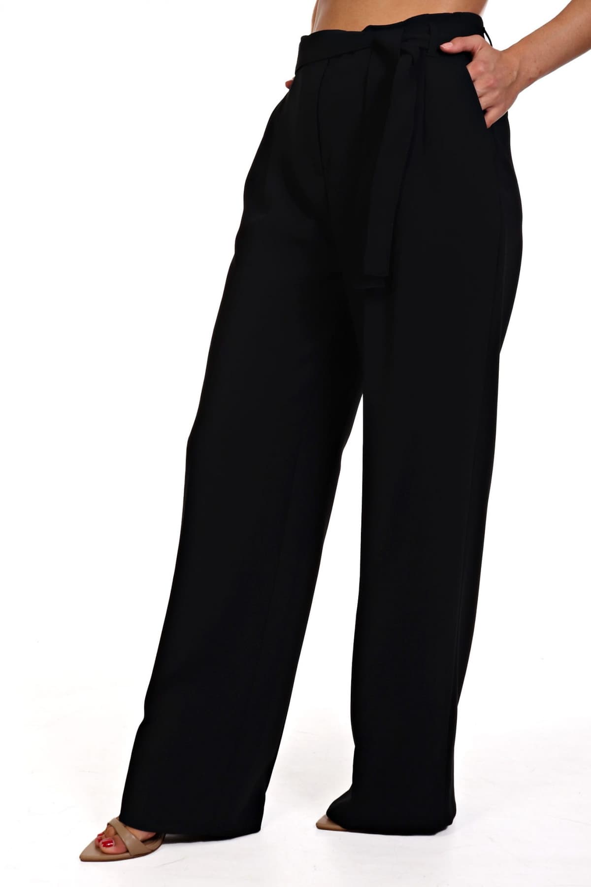 BOSS ΠΑΝΤΕΛΟΝΑ TAPIANA ΙΣΙΑ ΖΩΝΗ ΥΦΑΣΜΑΤΙΝΗ ΜΑΥΡΟ