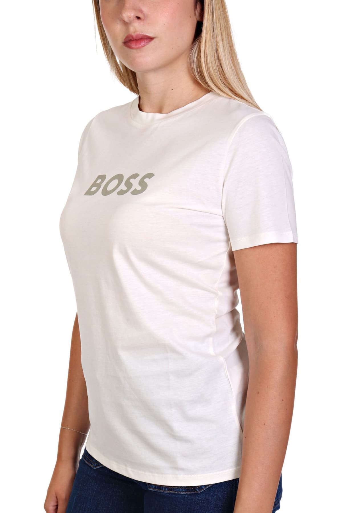 BOSS ORANGE T-SHIRT C_ELOGO_5 LOGO ΓΚΡΙ / ΕΚΡΟΥ