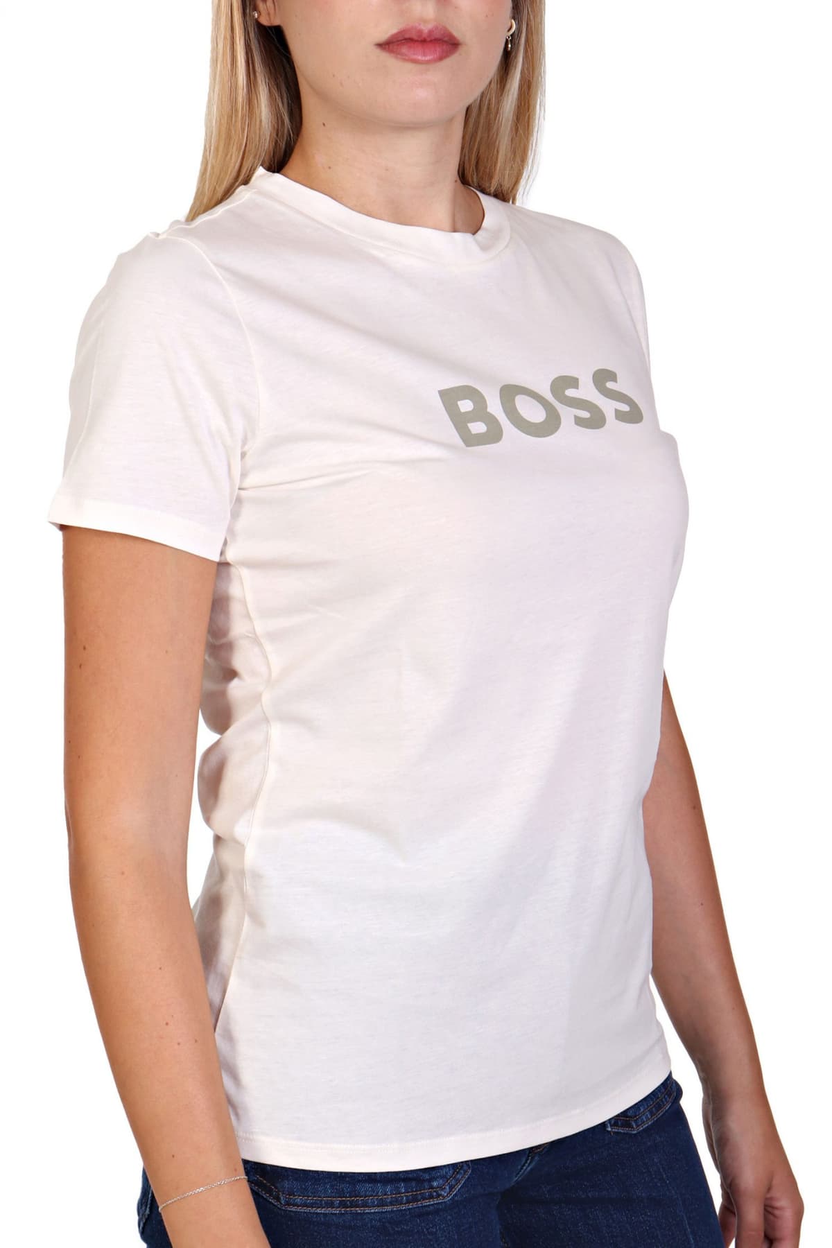 BOSS ORANGE T-SHIRT C_ELOGO_5 LOGO ΓΚΡΙ / ΕΚΡΟΥ