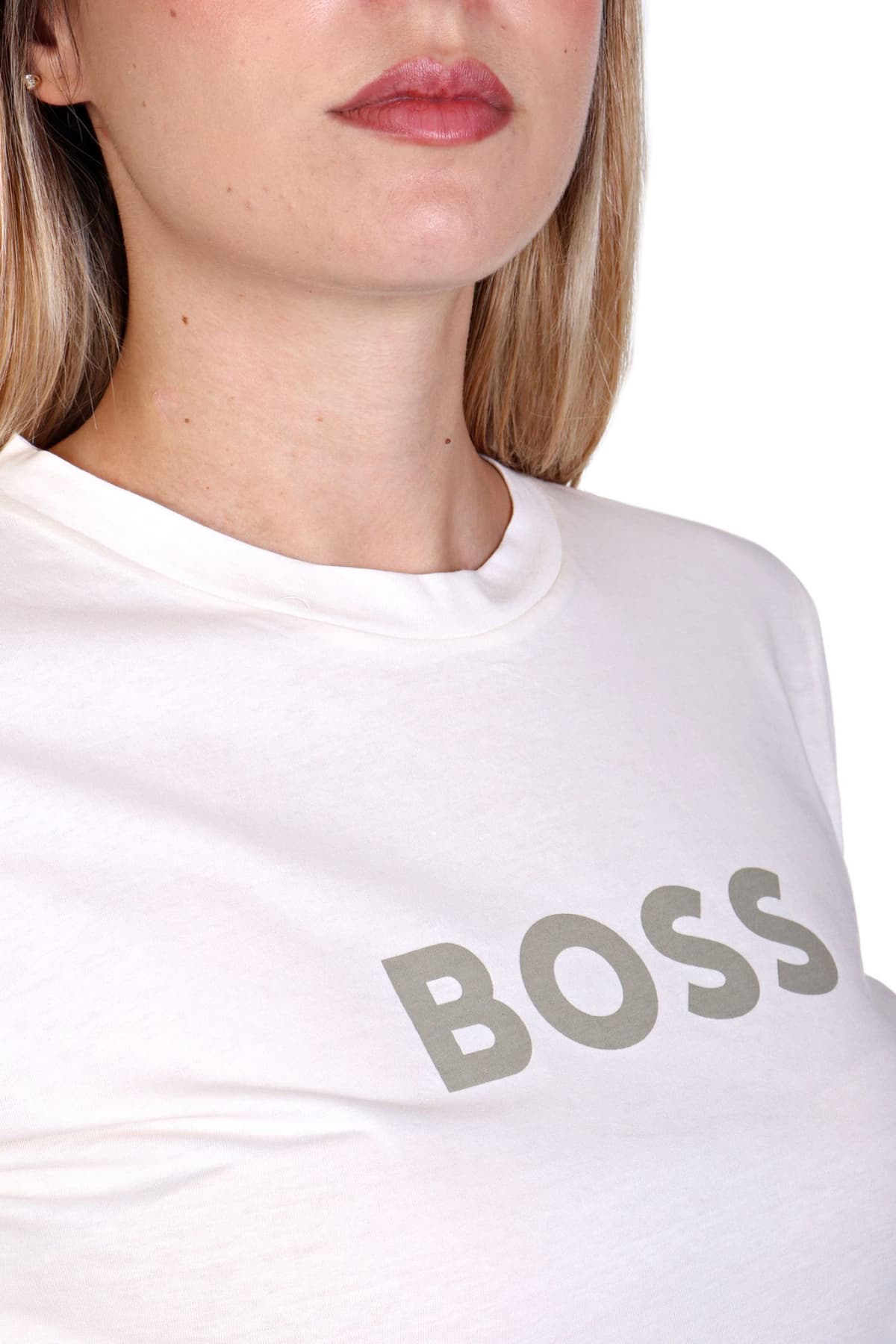 BOSS ORANGE T-SHIRT C_ELOGO_5 LOGO ΓΚΡΙ / ΕΚΡΟΥ