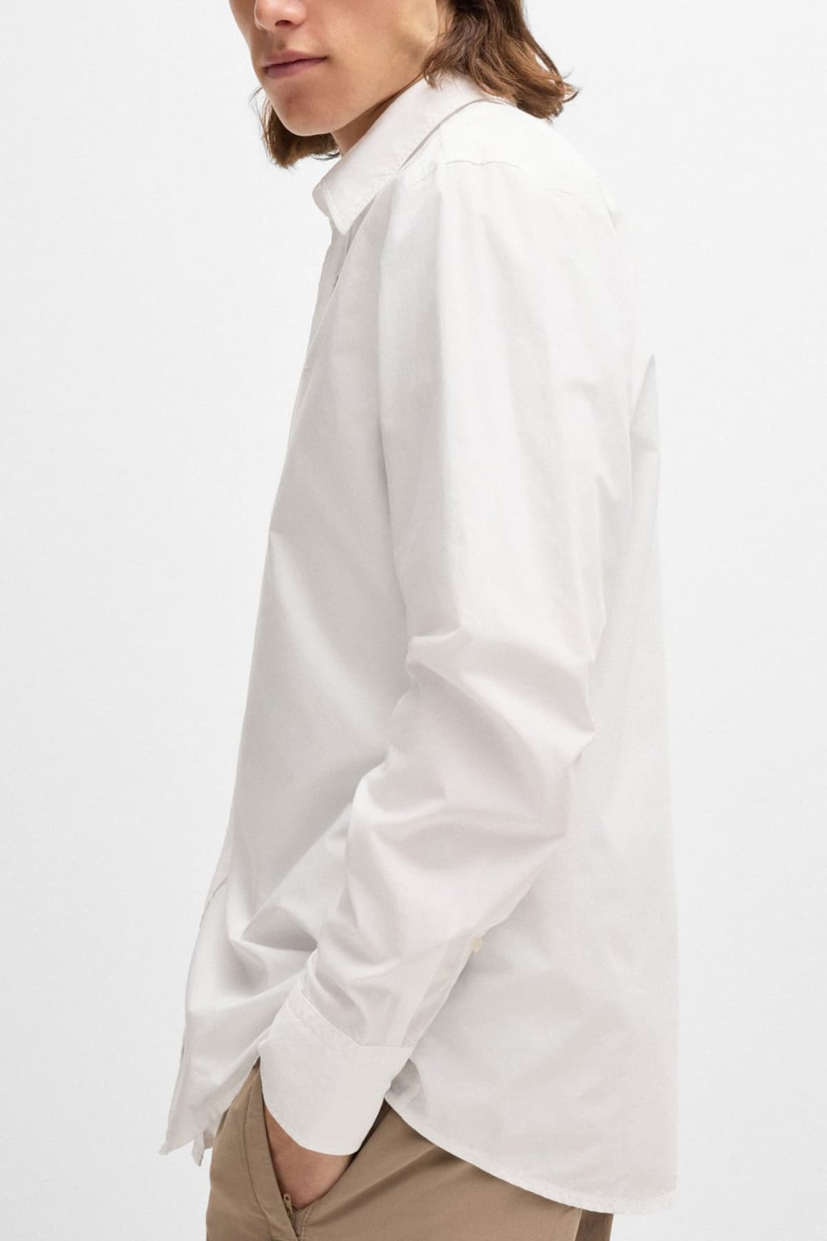 BOSS CASUAL ΠΟΥΚΑΜΙΣΟ REGULAR FIT RELEGANT 6 M ΛΕΥΚΟ