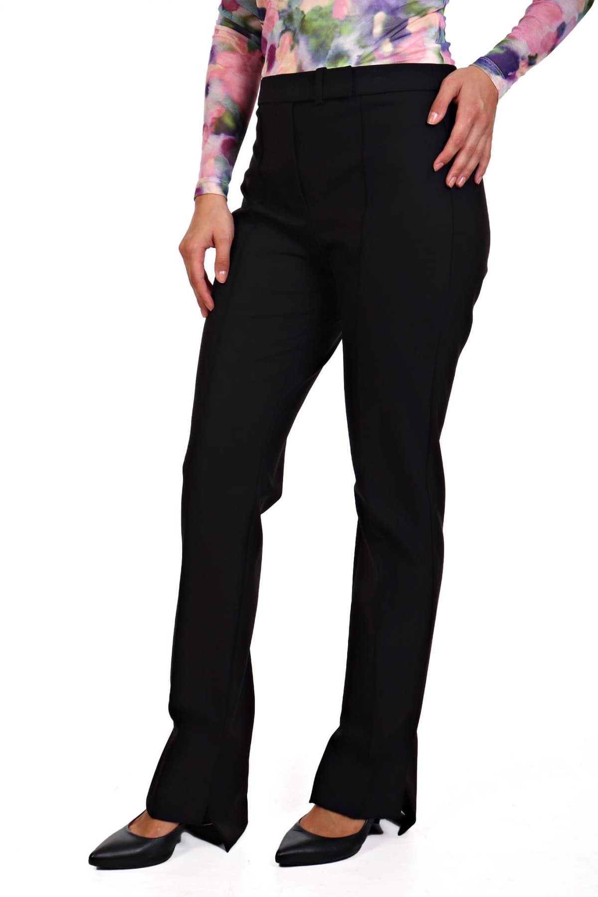 BOSS ΠΑΝΤΕΛΟΝΙ TIZENA CHINO ΑΣΥΜΜΕΤΡΟ ΤΕΛΕΙΩΜΑ ΚΑΙ ΑΝΟΙΓΜΑ ΜΑΥΡΟ