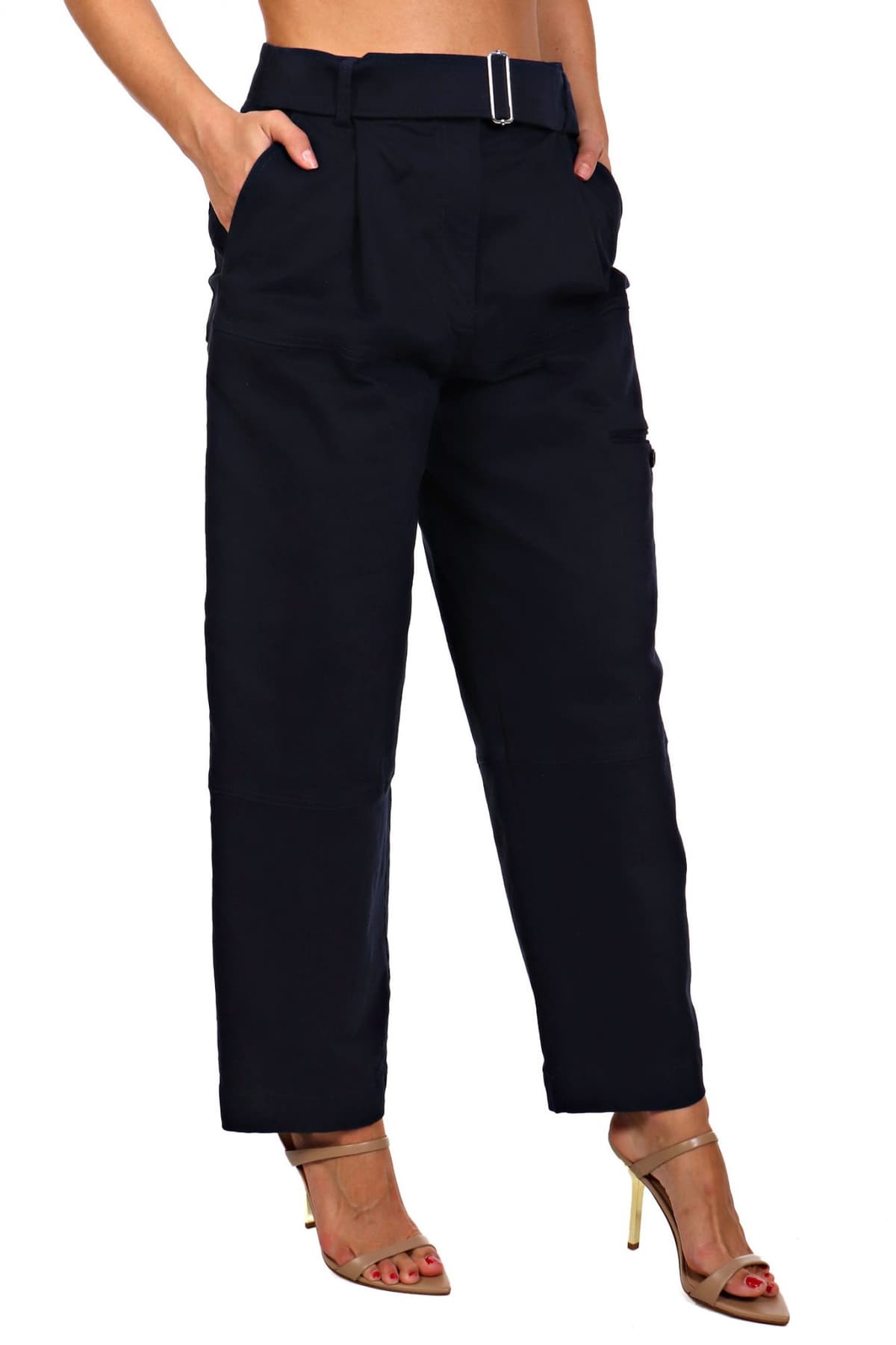 BOSS ΠΑΝΤΕΛΟΝΙ TAKANE-W BALLOON ΠΙΕΤΕΣ ΖΩΝΗ ΥΦΑΣΜΑΤΙΝΟ ΜΠΛΕ