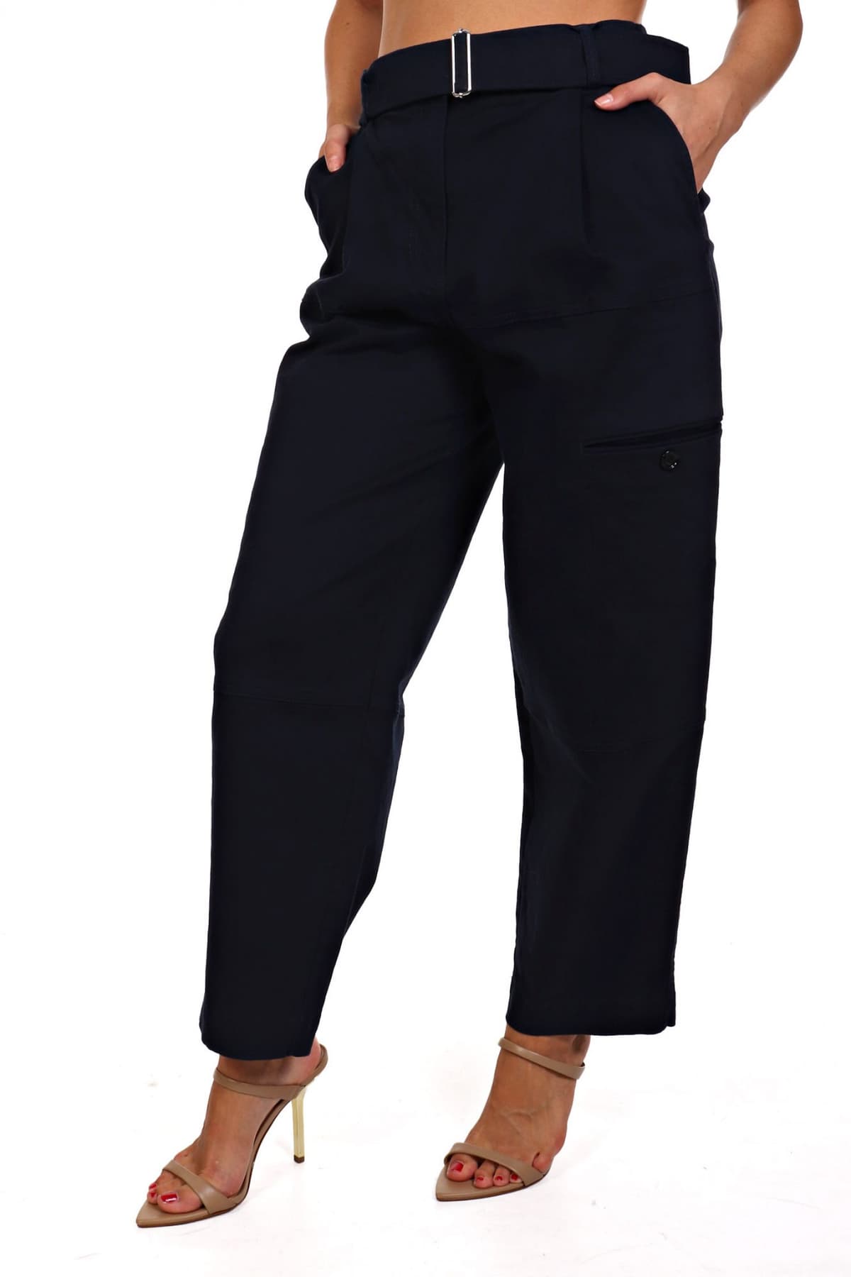 BOSS ΠΑΝΤΕΛΟΝΙ TAKANE-W BALLOON ΠΙΕΤΕΣ ΖΩΝΗ ΥΦΑΣΜΑΤΙΝΟ ΜΠΛΕ