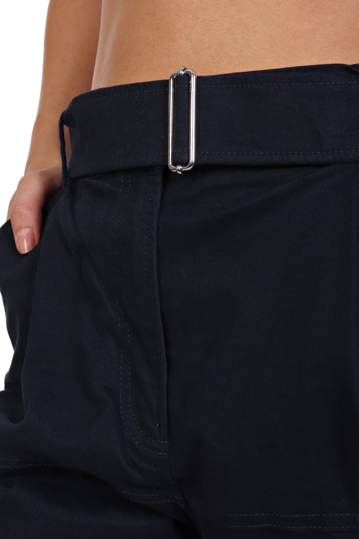 BOSS ΠΑΝΤΕΛΟΝΙ TAKANE-W BALLOON ΠΙΕΤΕΣ ΖΩΝΗ ΥΦΑΣΜΑΤΙΝΟ ΜΠΛΕ