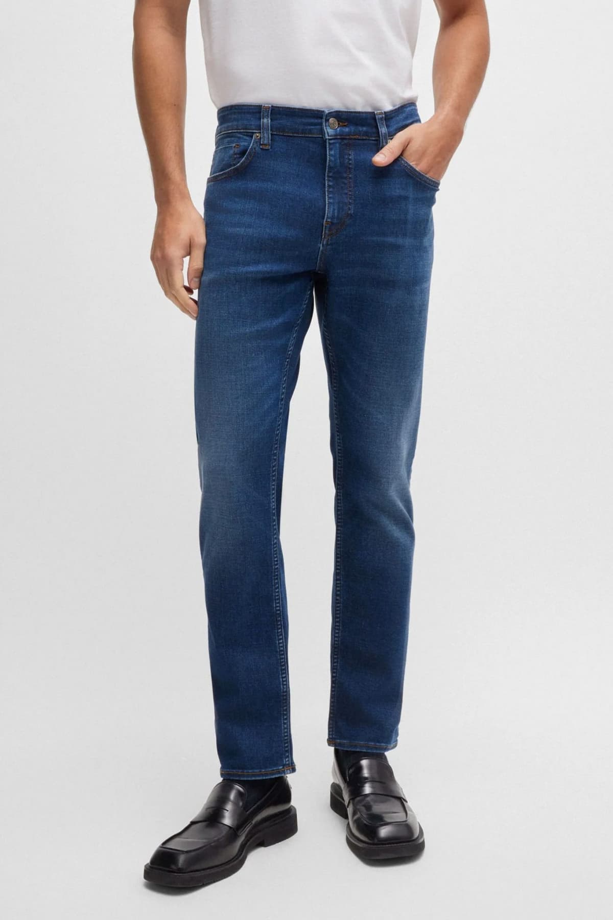 BOSS ΠΑΝΤΕΛΟΝΙ JEANS H- DELAWARE SLIM FIT ΜΠΛΕ