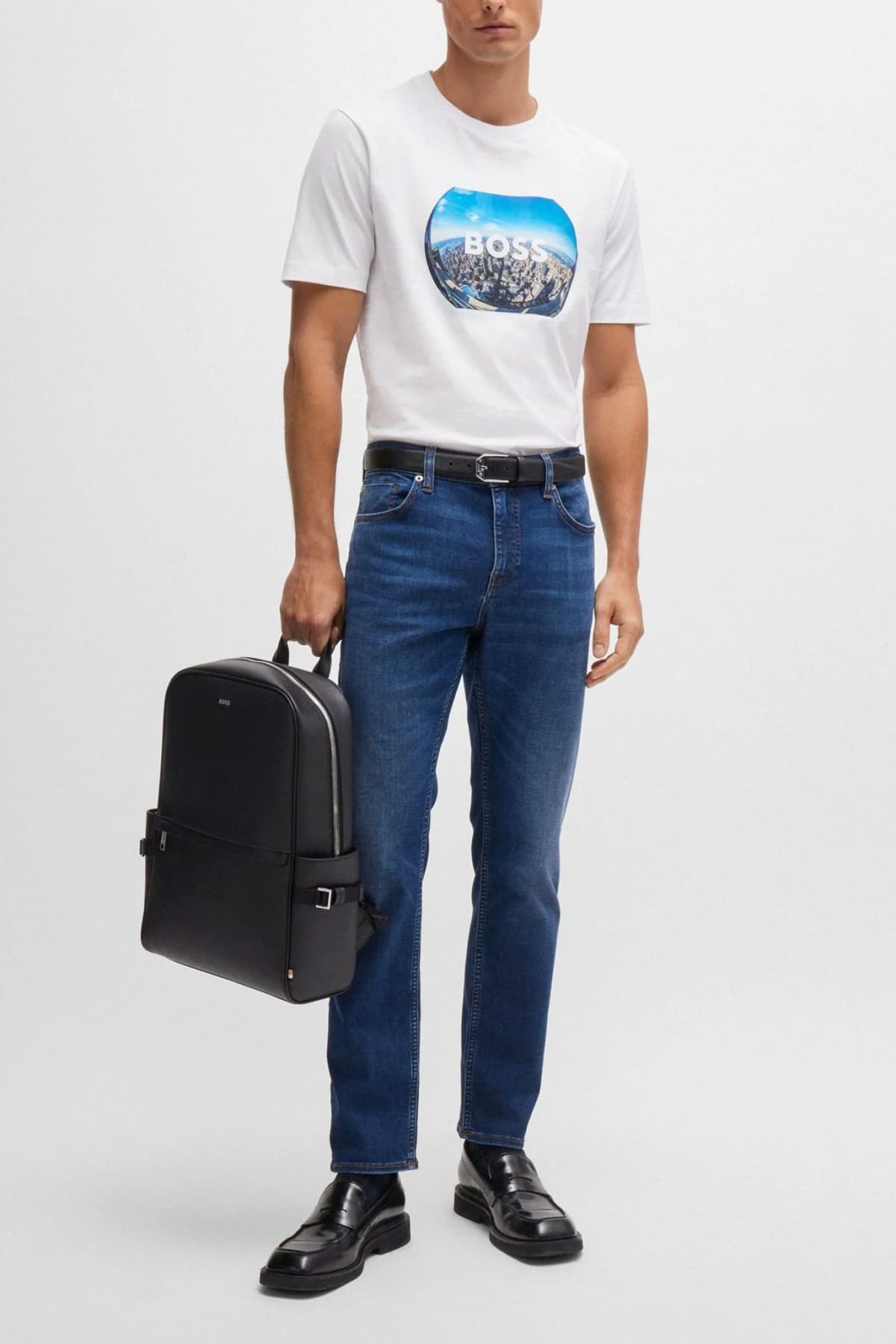 BOSS ΠΑΝΤΕΛΟΝΙ JEANS H- DELAWARE SLIM FIT ΜΠΛΕ