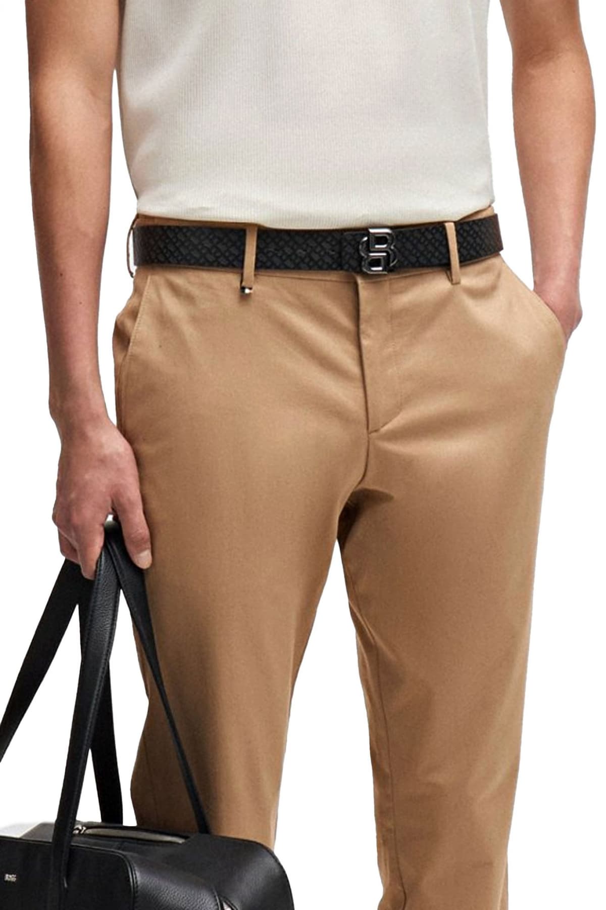 BOSS ΠΑΝΤΕΛΟΝΙ CHINO SLIM FIT C-GENIUS-DTL-243F ΜΠΕΖ