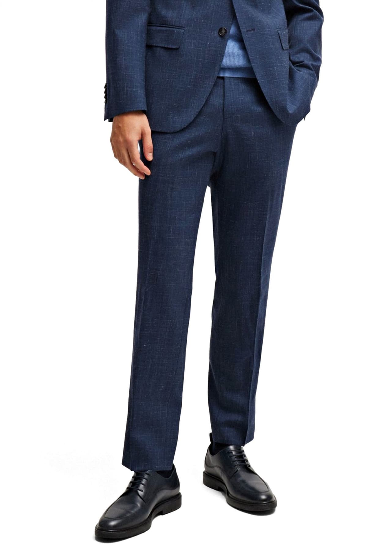 BOSS ΠΑΝΤΕΛΟΝΙ CHINO ΜΙΚΡΟΣΧΕΔΙΟ SLIM FIT H-GENIUS-243 ΜΠΛΕ