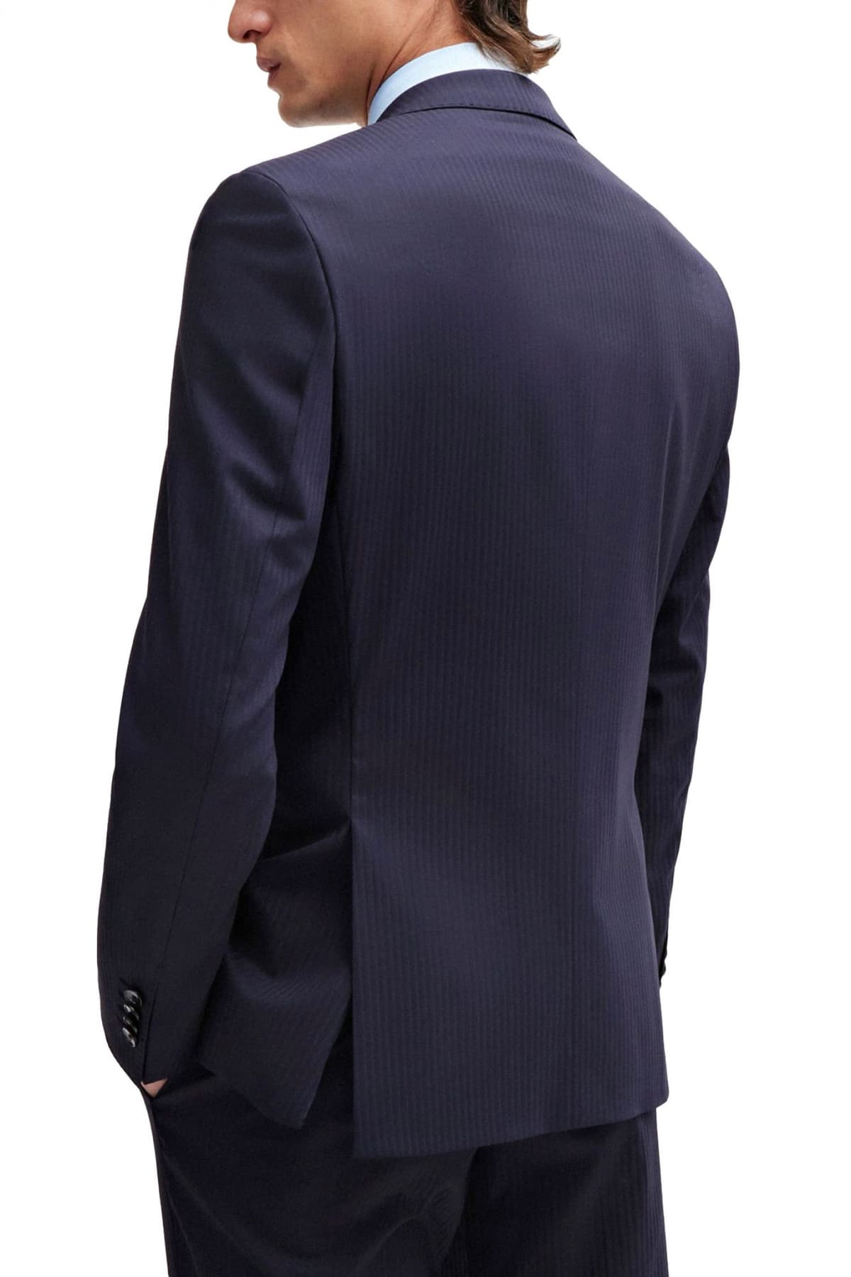 BOSS ΚΟΣΤΟΥΜΙ ΡΙΓΕ SLIM FIT GUABELLO 1815 STRETCH TAILORING H-HUGE-2PCSPEAK-242 ΜΠΛΕ