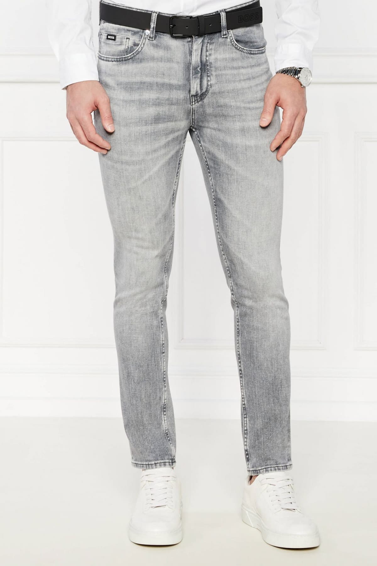 BOSS ΠΑΝΤΕΛΟΝΙ JEANS C- DELAWARE SLIM FIT ΓΚΡΙ