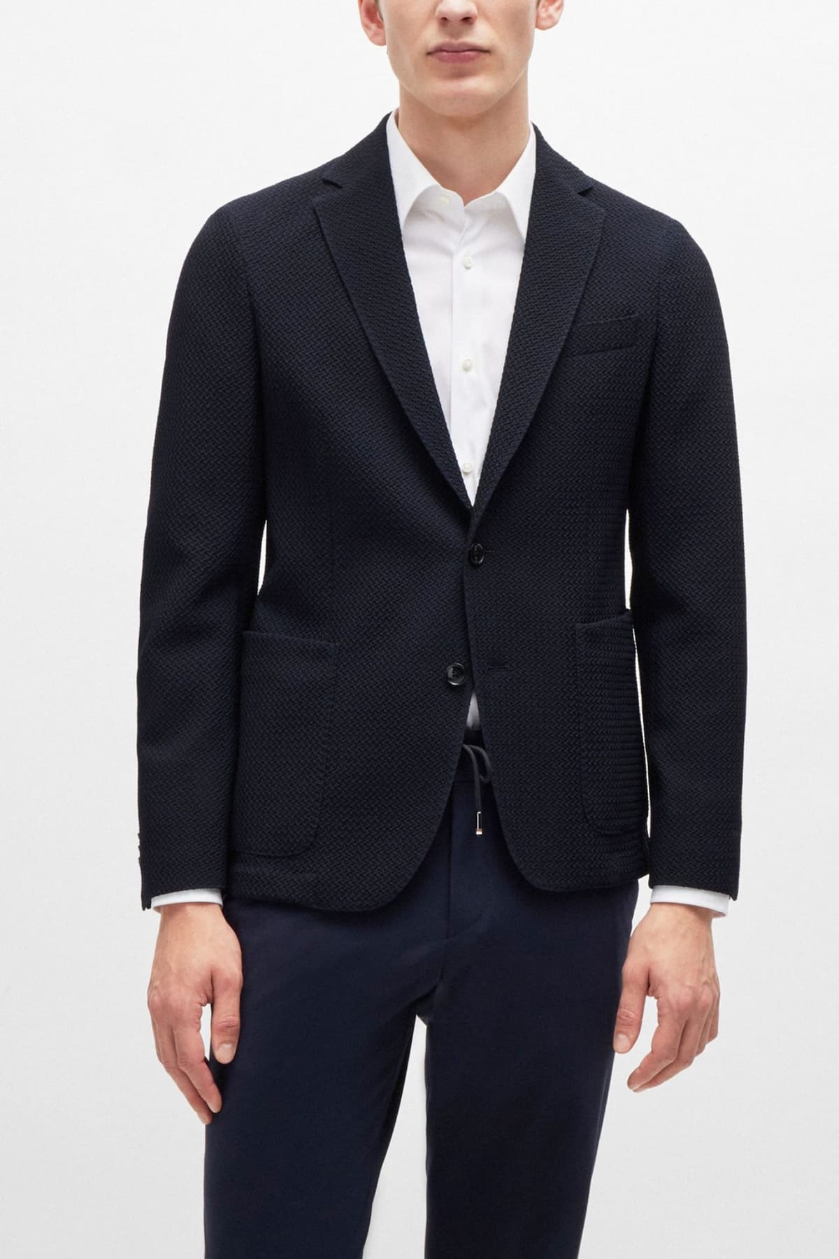 BOSS ΣΑΚΑΚΙ SLIM FIT MARGOTTO STRETCH TAILORING C-HANRY-233 ΜΠΛΕ