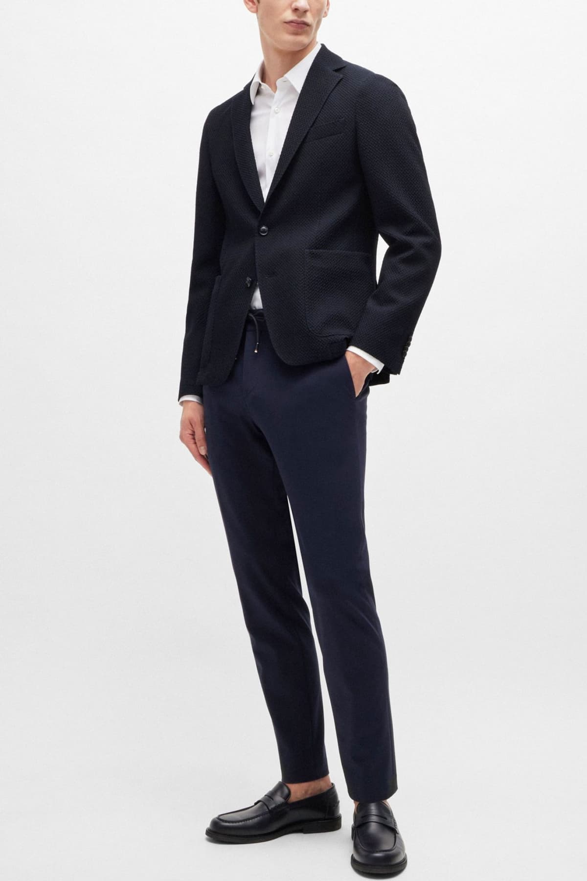 BOSS ΣΑΚΑΚΙ SLIM FIT MARGOTTO STRETCH TAILORING C-HANRY-233 ΜΠΛΕ