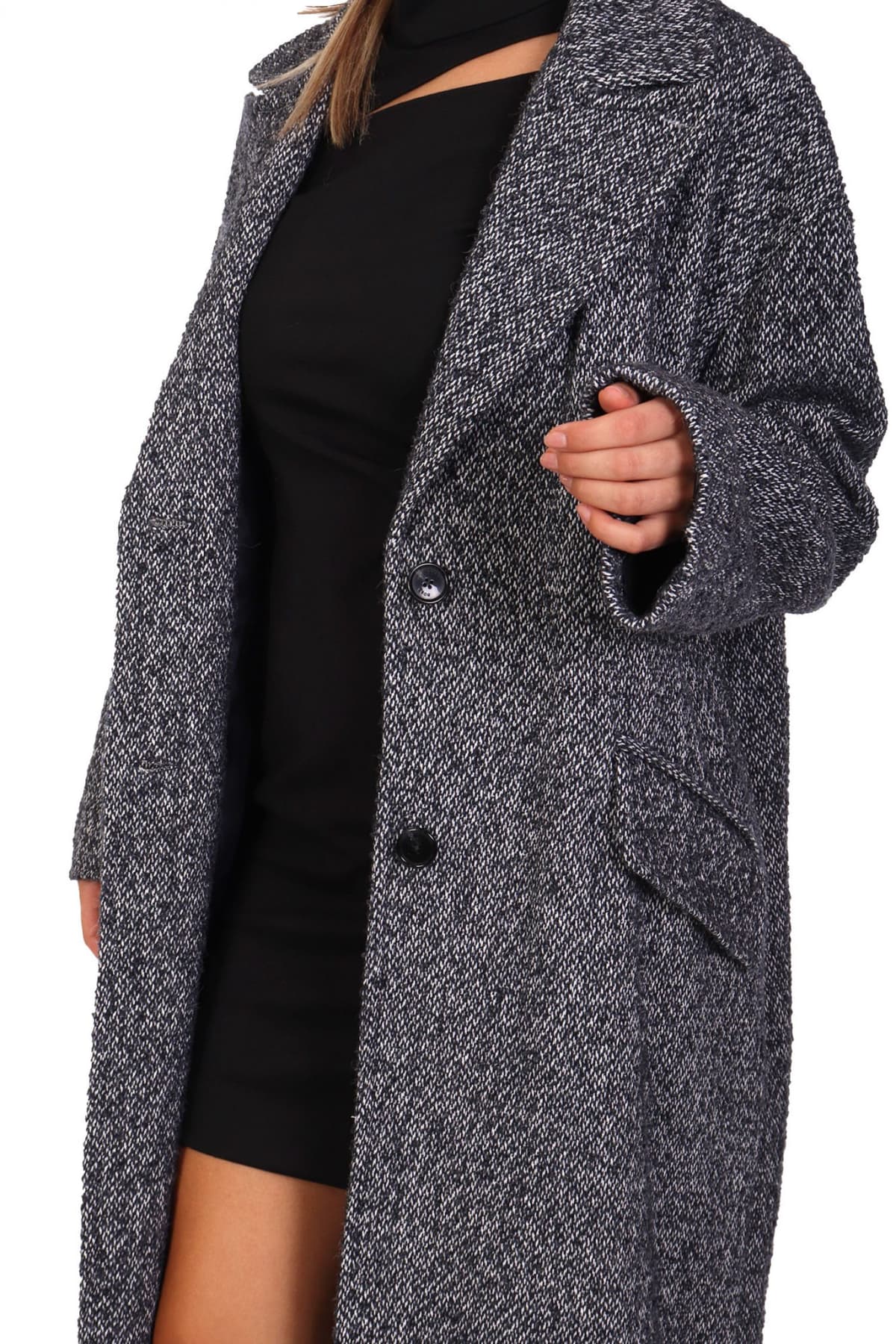 BOSS ORANGE ΠΑΛΤΟ C_COVALLINA ΓΙΑΚΑΣ ΣΚΟΥΡΟ ΓΚΡΙ