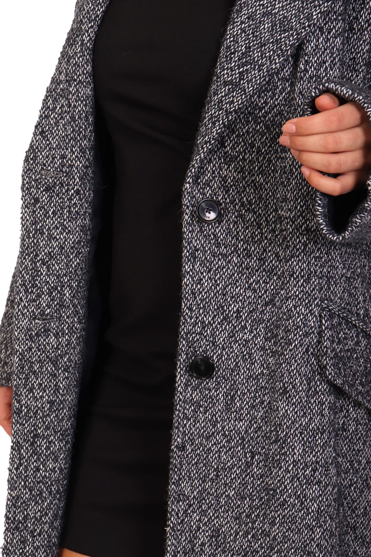 BOSS ORANGE ΠΑΛΤΟ C_COVALLINA ΓΙΑΚΑΣ ΣΚΟΥΡΟ ΓΚΡΙ