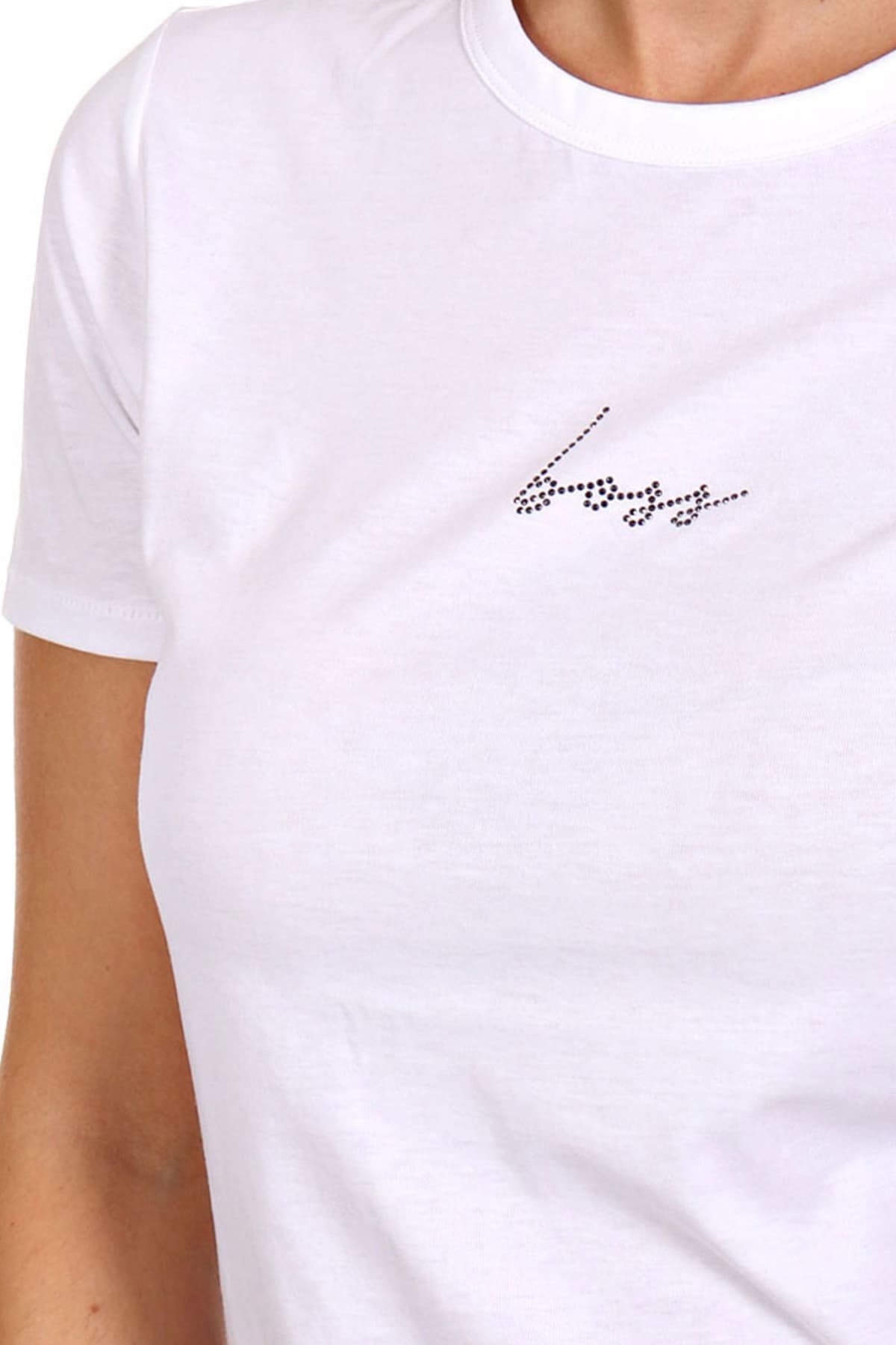 BOSS ORANGE T-SHIRT C_ELOGO_CRYSTAL LOGO ΛΕΥΚΟ