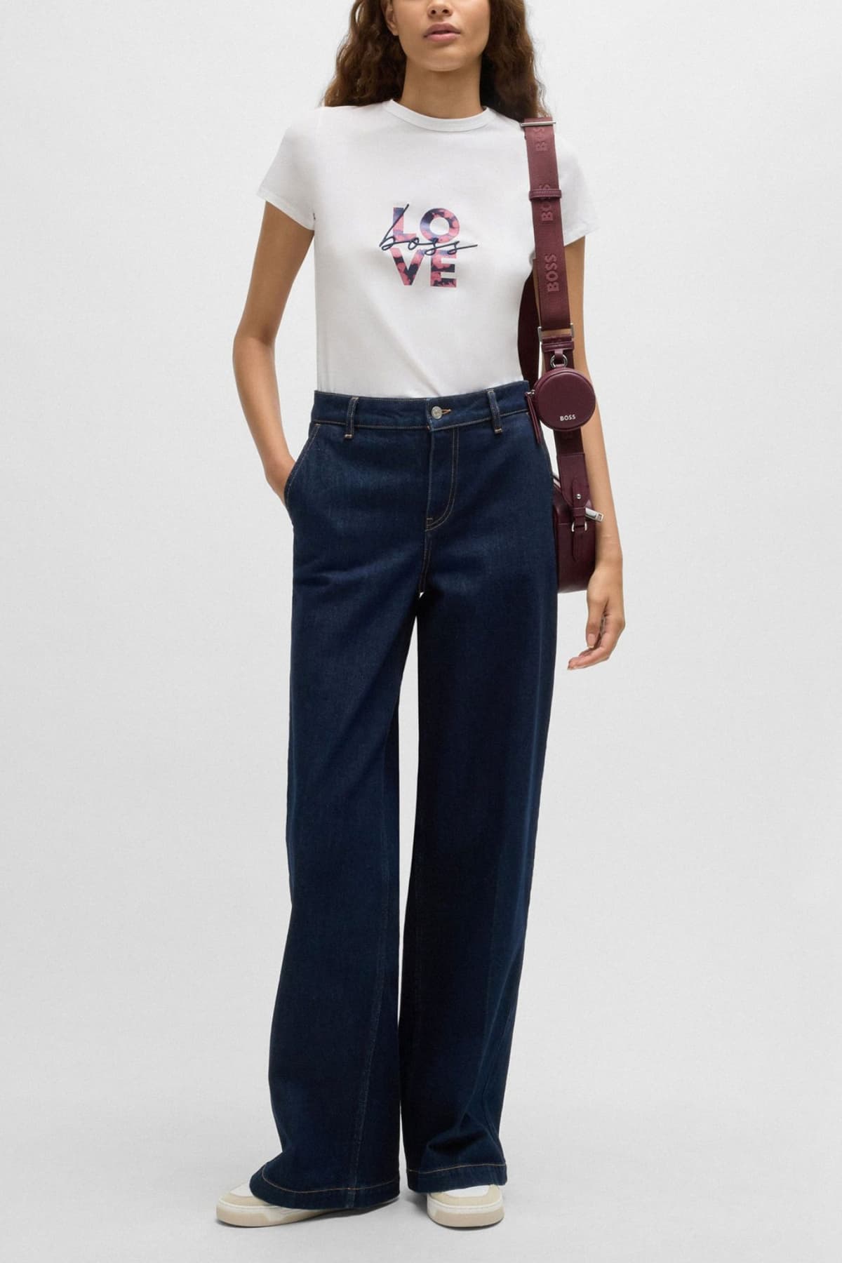 BOSS ORANGE T-SHIRT C_ELOGO_PRINT18 LOGO ΚΕΝΤΗΜΑ /ΤΥΠΩΜΑ ΛΕΥΚΟ