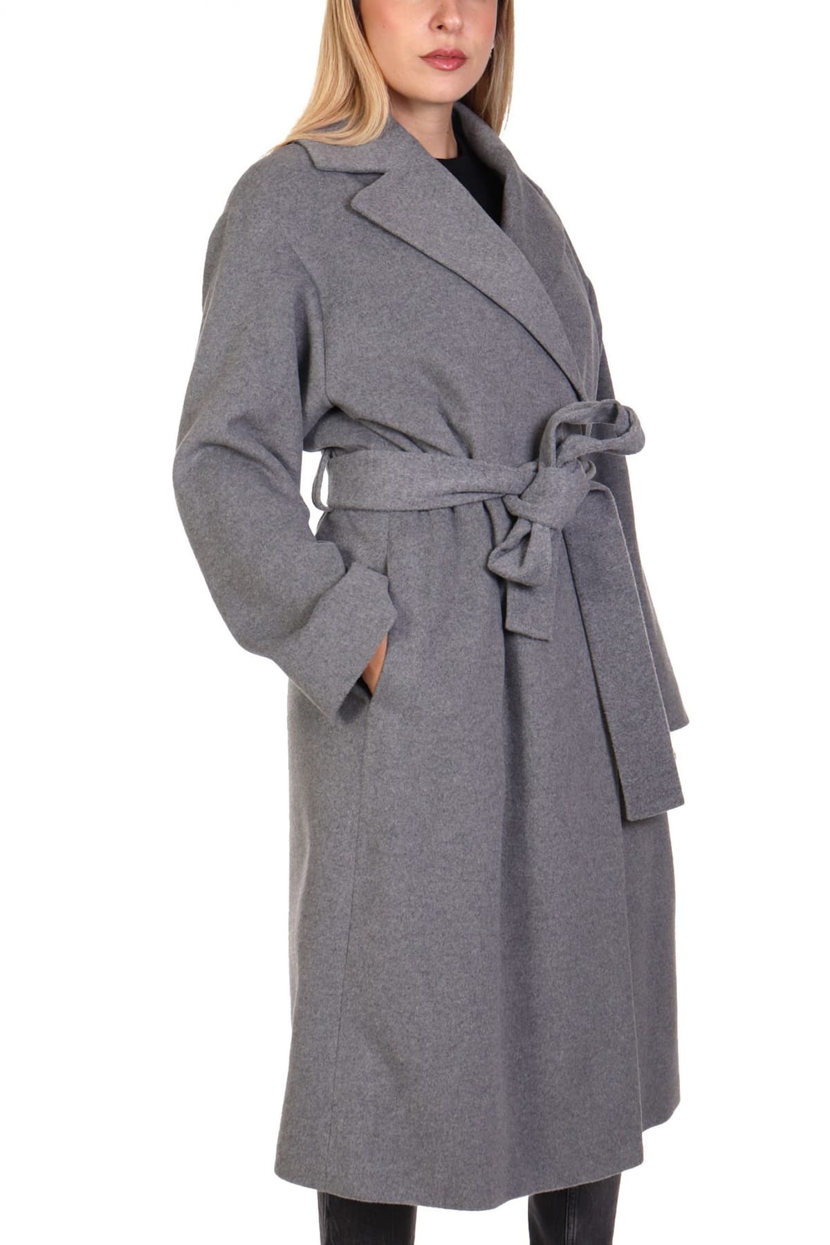 HUGO ΠΑΛΤΟ MABELLINA ΖΩΝΗ ΓΚΡΙ