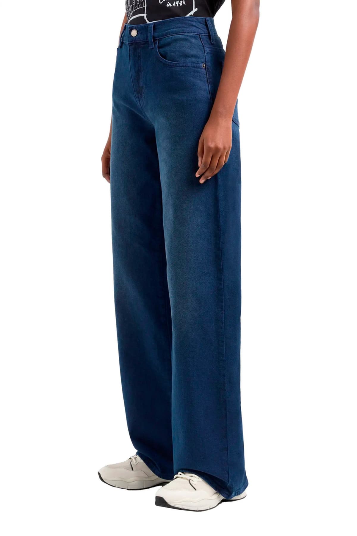 EMPORIO ARMANI JEANS ΠΕΝΤΑΤΣΕΠΟ WIDE LEG ΜΠΛΕ