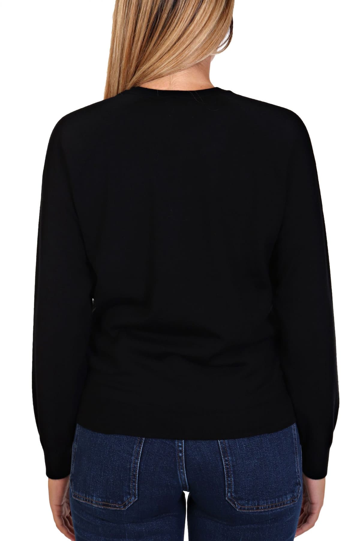 EMPORIO ARMANI ΜΠΛΟΥΖΑ ΛΑΙΜΟΚΟΨΗ STRASS ΜΑΥΡΟ