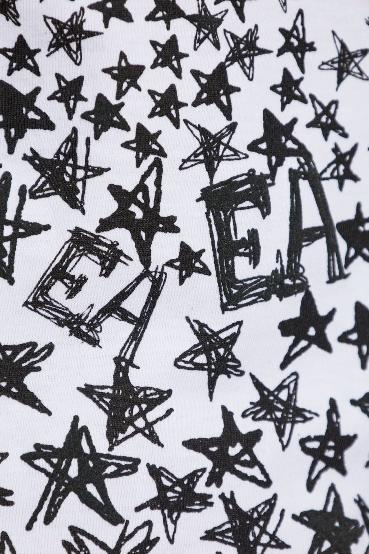 EMPORIO ARMANI T-SHIRT ΤΥΠΩΜΑ ΑΣΤΕΡΙΑ ΜΑΥΡΟ/ΛΕΥΚΟ