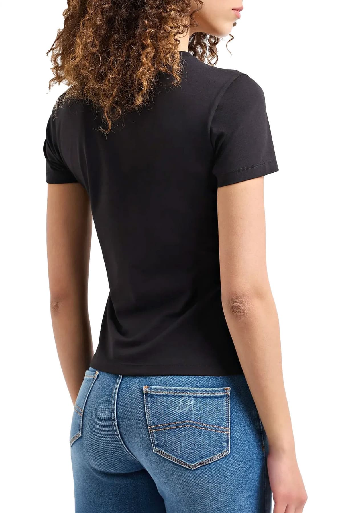 EMPORIO ARMANI T-SHIRT ΤΥΠΩΜΑ LOGO ΜΑΥΡΟ