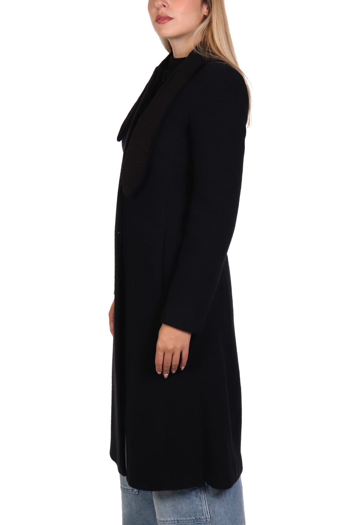 EMPORIO ARMANI ΠΑΛΤΟ ΚΟΥΜΠΙΑ ΔΙΑΓΩΝΑΛ ΓΙΑΚΑΣ ΓΡΑΒΑΤΑ ΜΑΥΡΟ