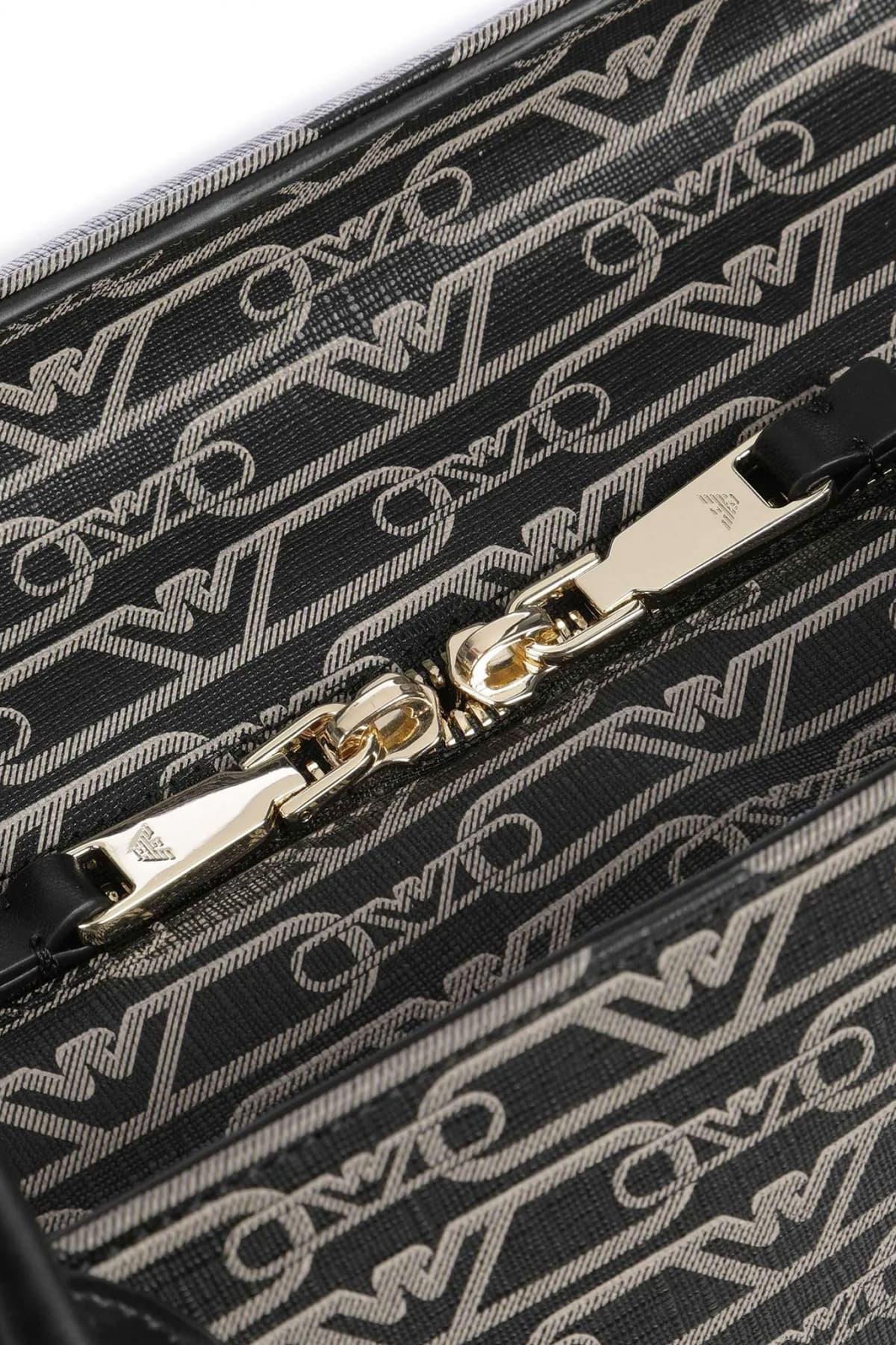 EMPORIO ARMANI ΤΣΑΝΤΑ SHOPPING BAG LARGE LOGO ΚΑΦΕ / ΜΑΥΡΟ