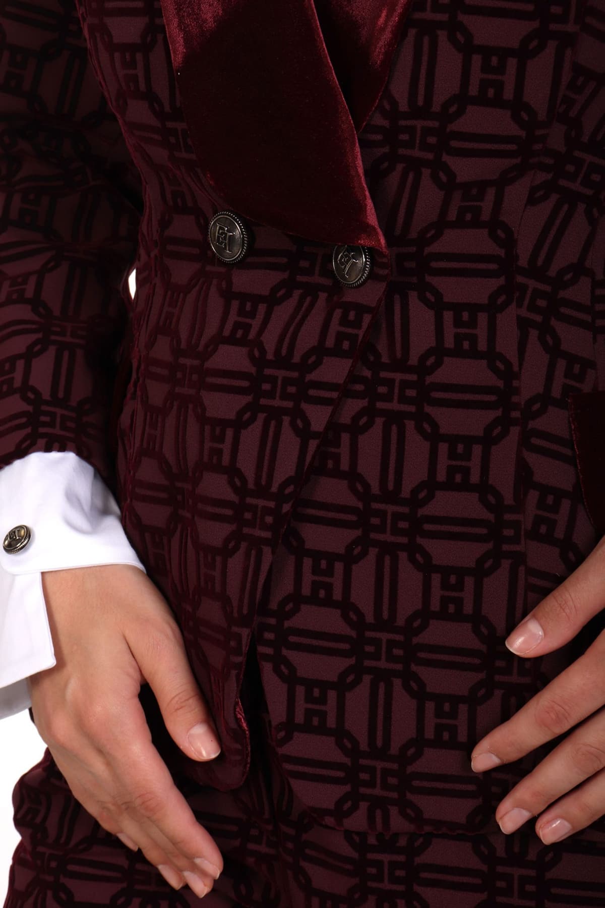 ELISABETTA FRANCHI ΣΑΚΑΚΙ ΠΕΤΟ ΑΝΑΓΛΥΦΟ ΣΧΕΔΙΟ ΜΠΟΡΝΤΩ