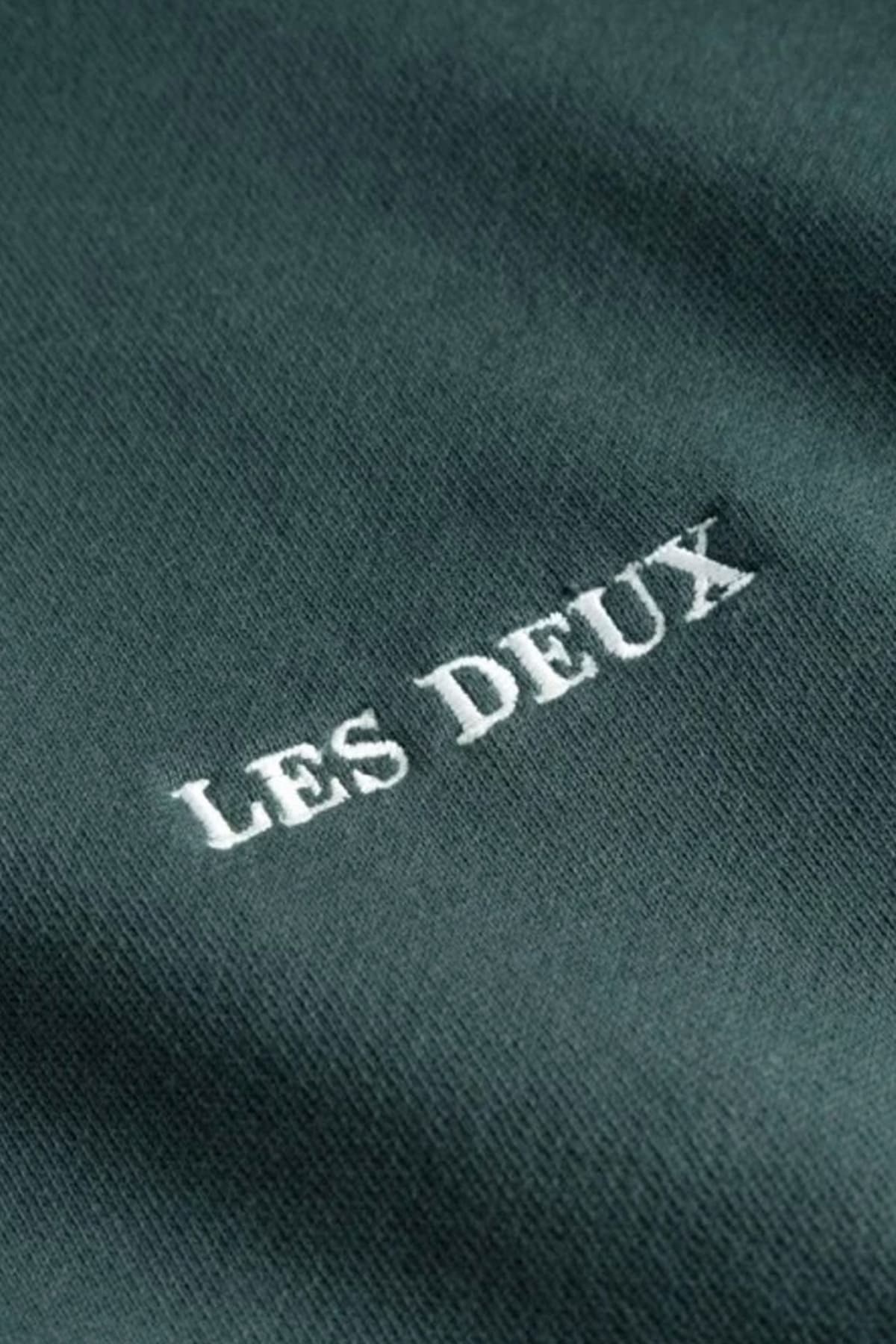 LES DEUX ΦΟΥΤΕΡ DEXTER HOODIE LOGO ΠΡΑΣΙΝΟ