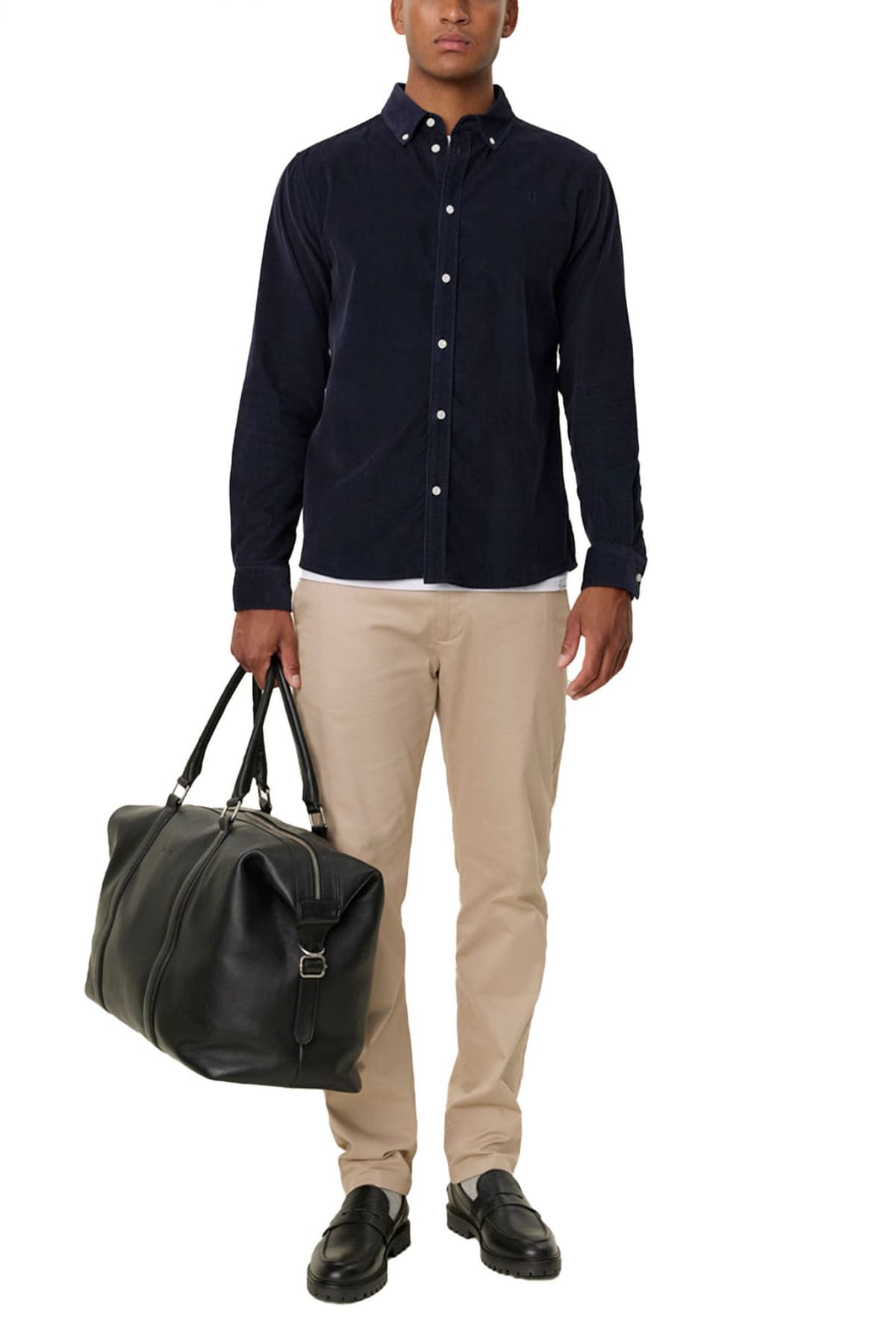 LES DEUX ΠΟΥΚΑΜΙΣΟ KRISTIAN CORDUROY ΚΟΤΛΕ ΣΚΟΥΡΟ ΜΠΛΕ