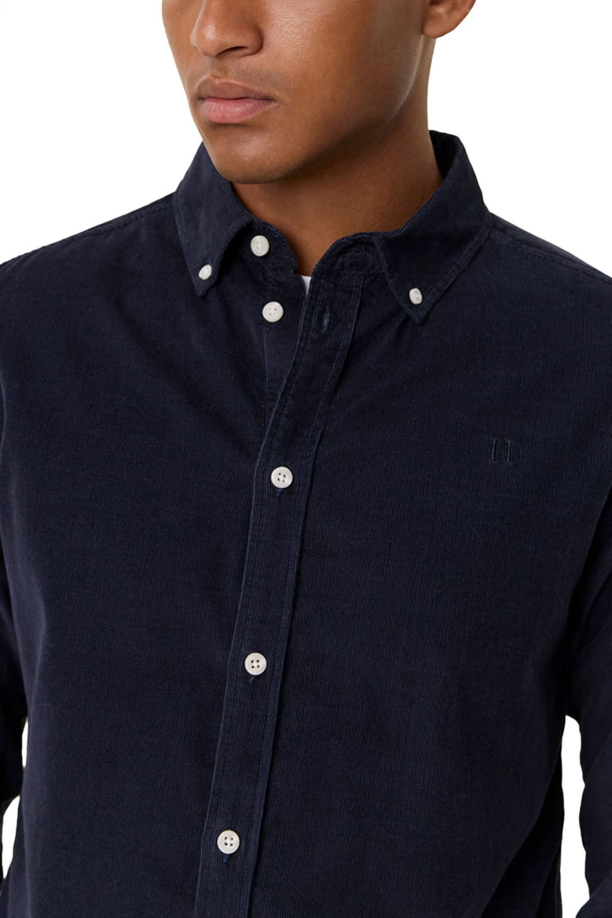 LES DEUX ΠΟΥΚΑΜΙΣΟ KRISTIAN CORDUROY ΚΟΤΛΕ ΣΚΟΥΡΟ ΜΠΛΕ