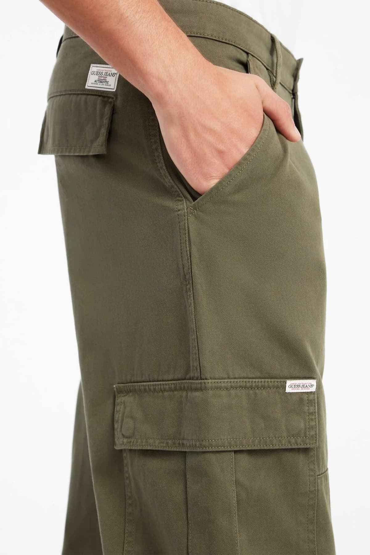 GUESS JEANS ΠΑΝΤΕΛΟΝΙ CARGO ΧΑΚΙ