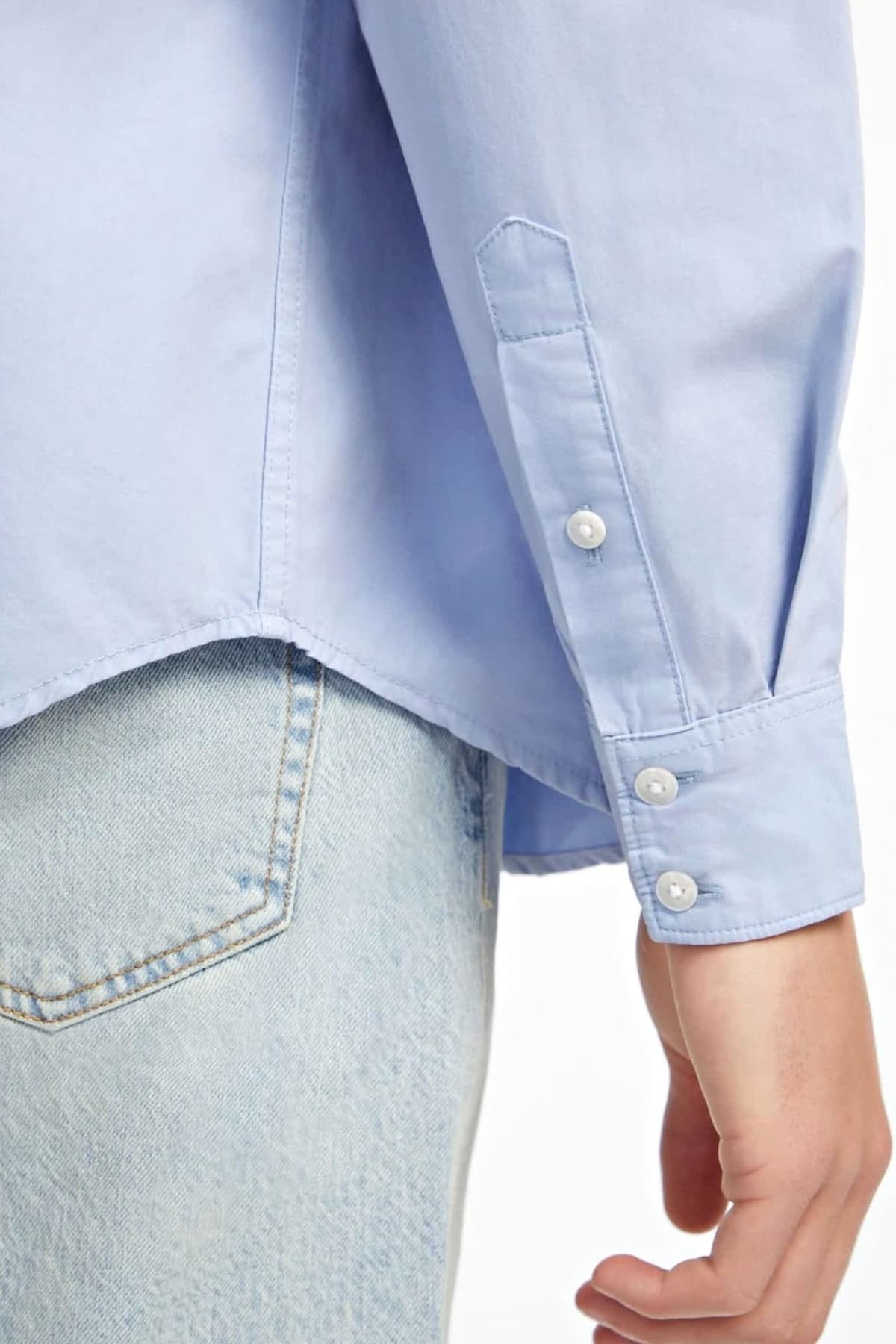 GUESS JEANS ΠΟΥΚΑΜΙΣΟ SLIM FIT LOGO ΣΙΕΛ