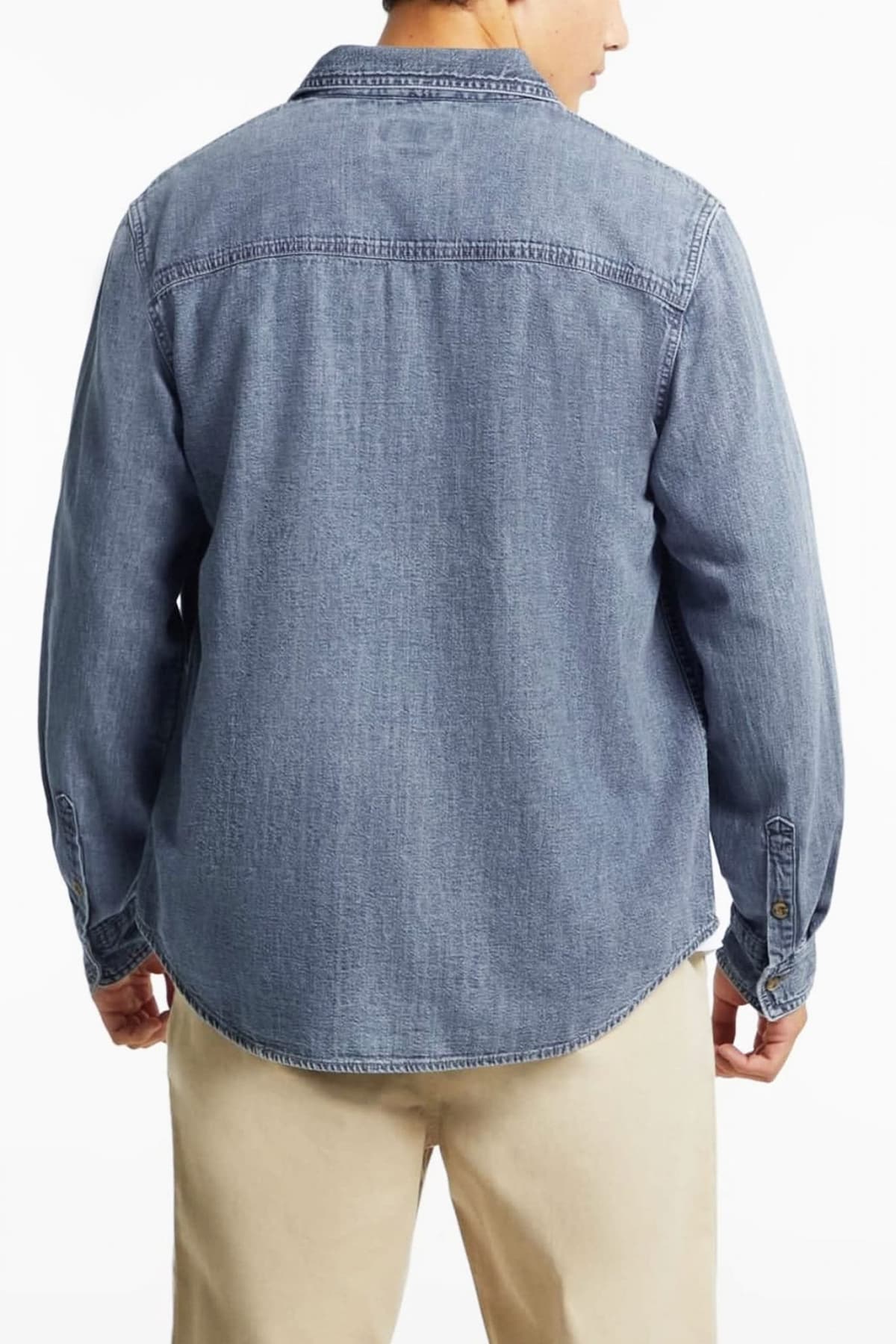 GUESS JEANS ΠΟΥΚΑΜΙΣΟ JEANS CLASSIC FIT ΜΠΛΕ