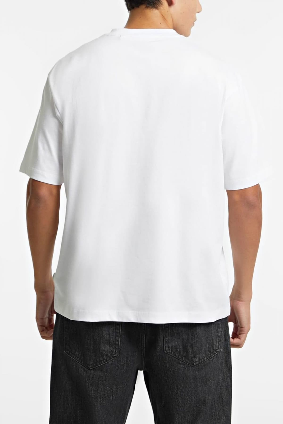 GUESS JEANS GJ SS CN OS MINI TRIANGLE TEE ΜΠΛΟΥΖΑ ΑΝΔΡΙΚΟ M4YI46K8FQ4-G011 White