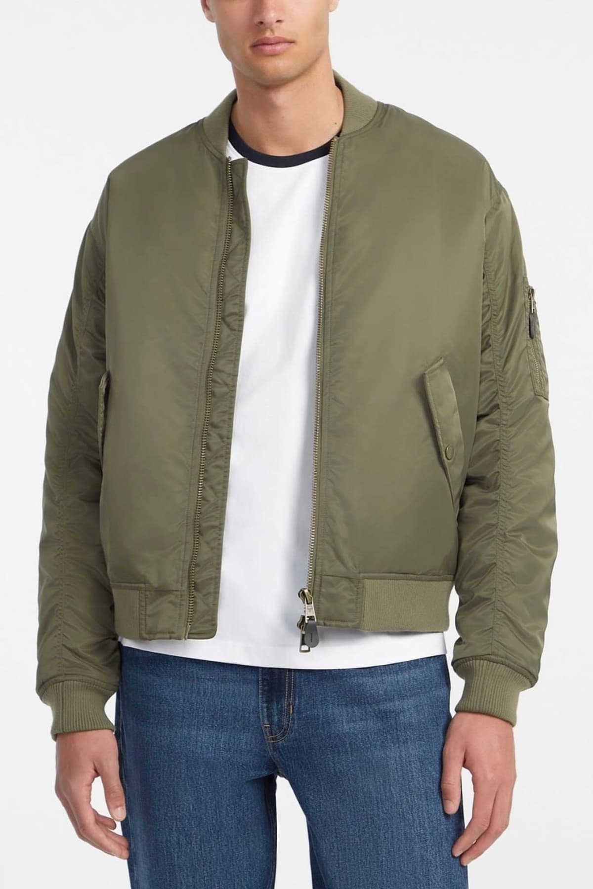 GUESS JEANS ΜΠΟΥΦΑΝ BOMBER ΧΑΚΙ