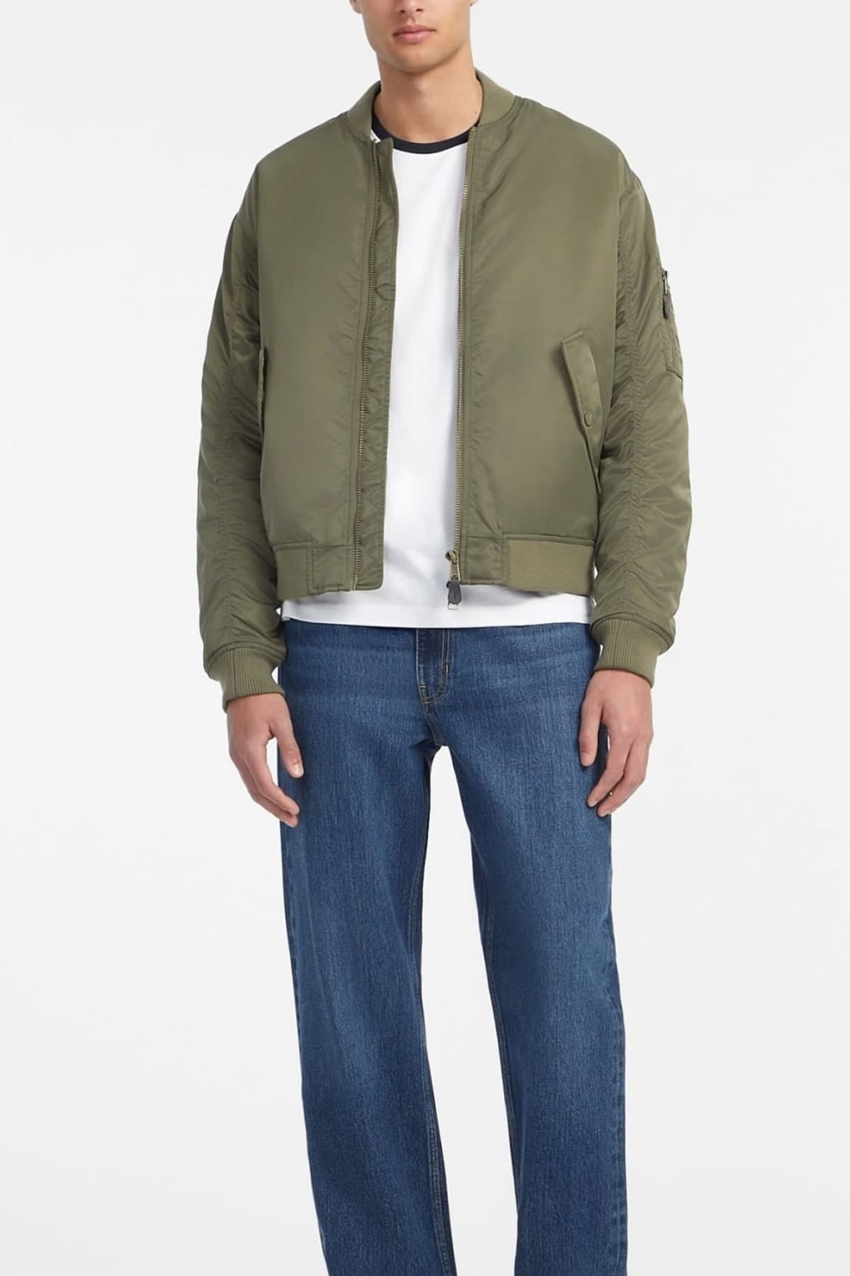 GUESS JEANS ΜΠΟΥΦΑΝ BOMBER ΧΑΚΙ